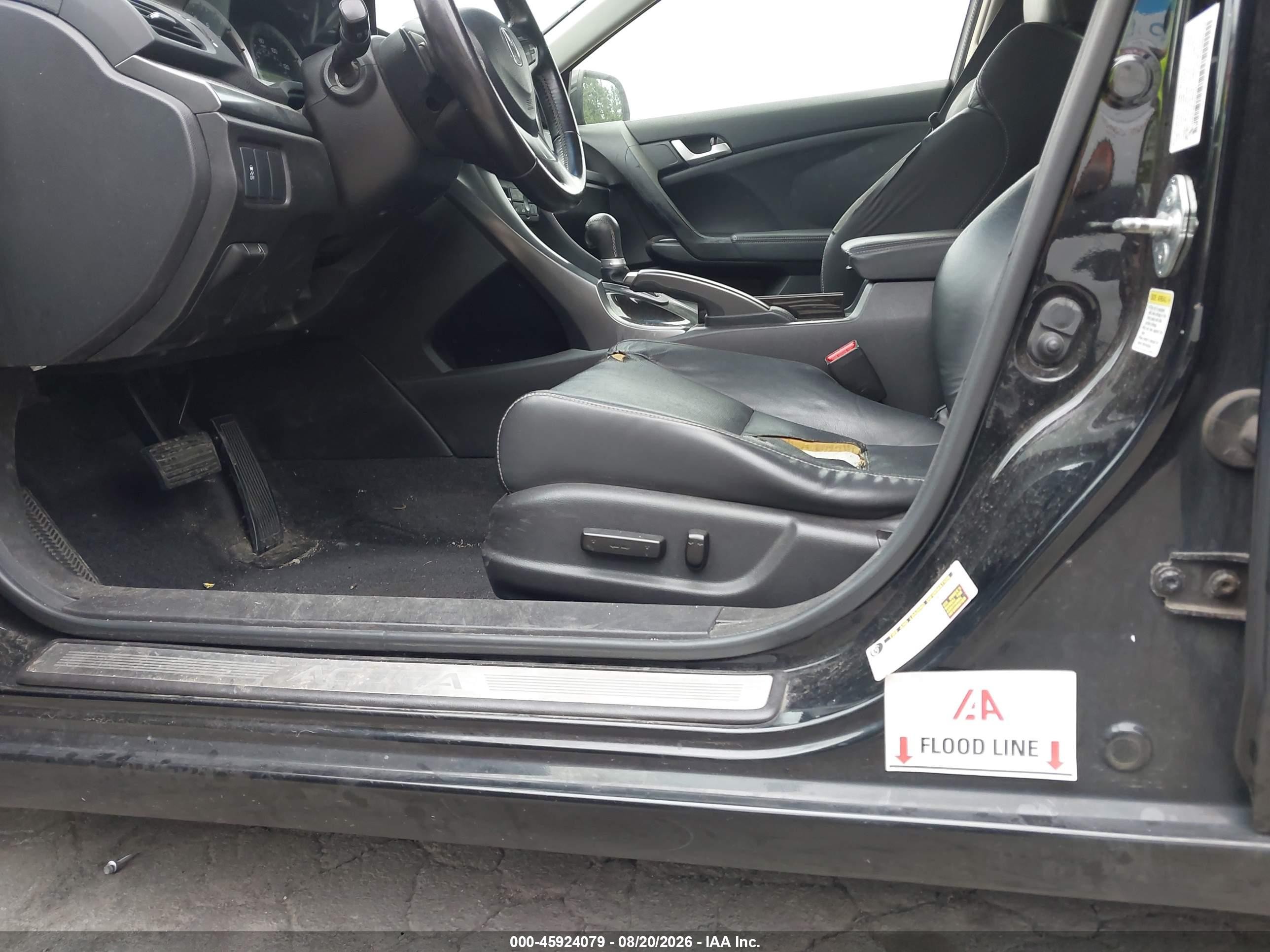 2012 Acura Tsx 2.4 Black vin: JH4CU2F49CC022247