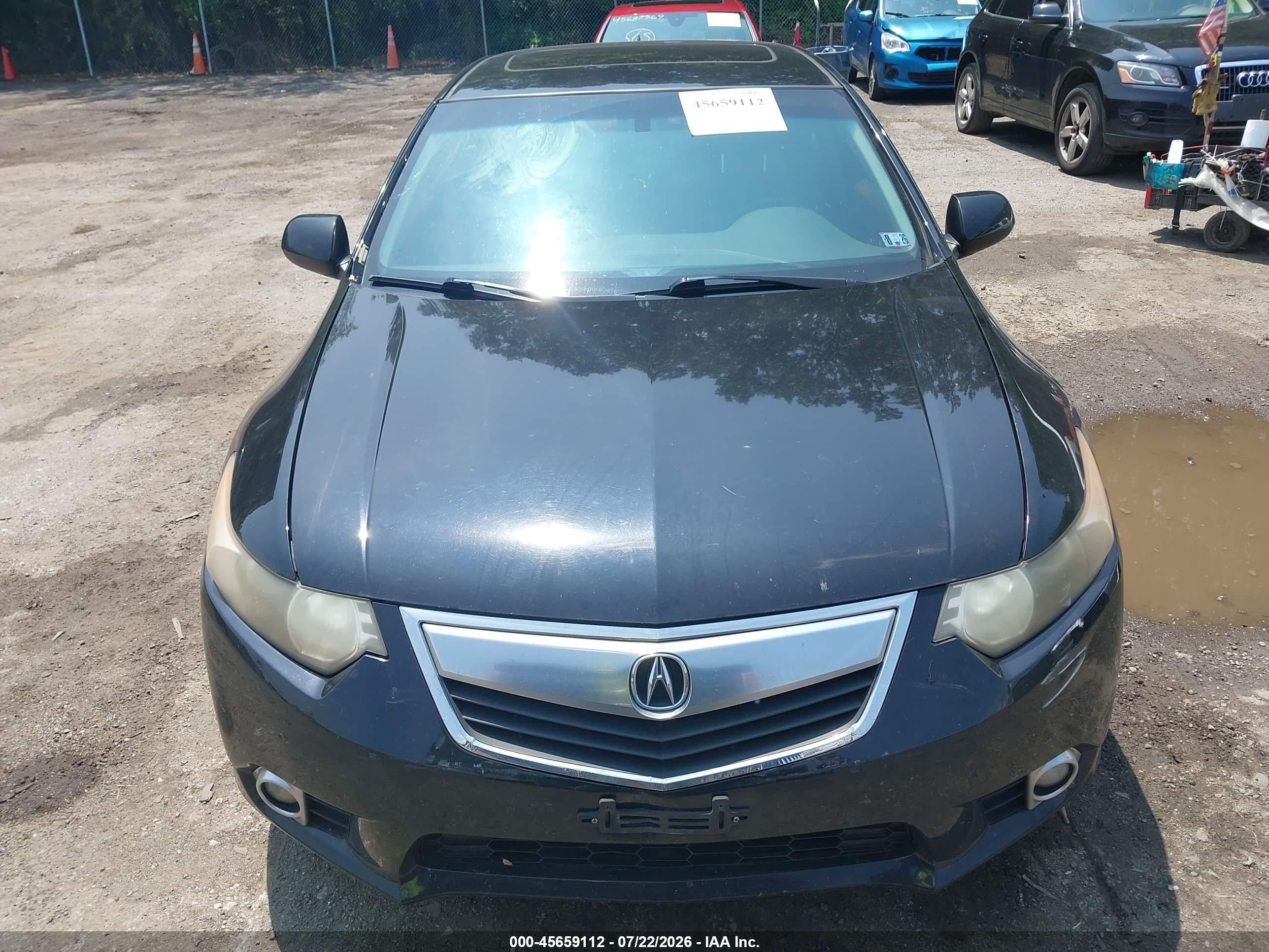 2012 Acura Tsx 2.4 Black vin: JH4CU2F4XCC014271