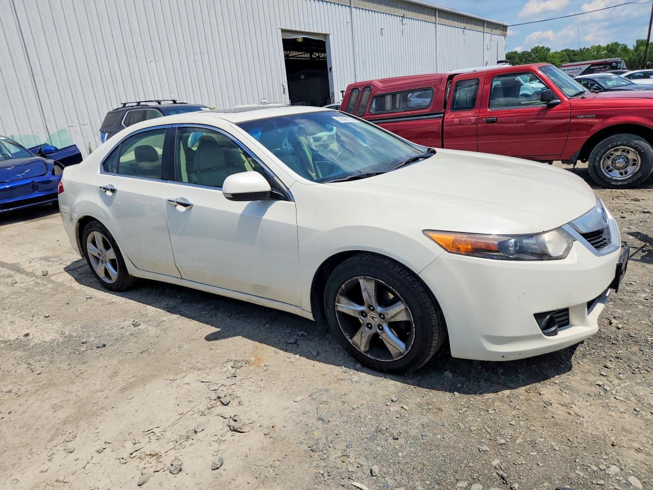 2010 Acura Tsx White vin: JH4CU2F60AC011555