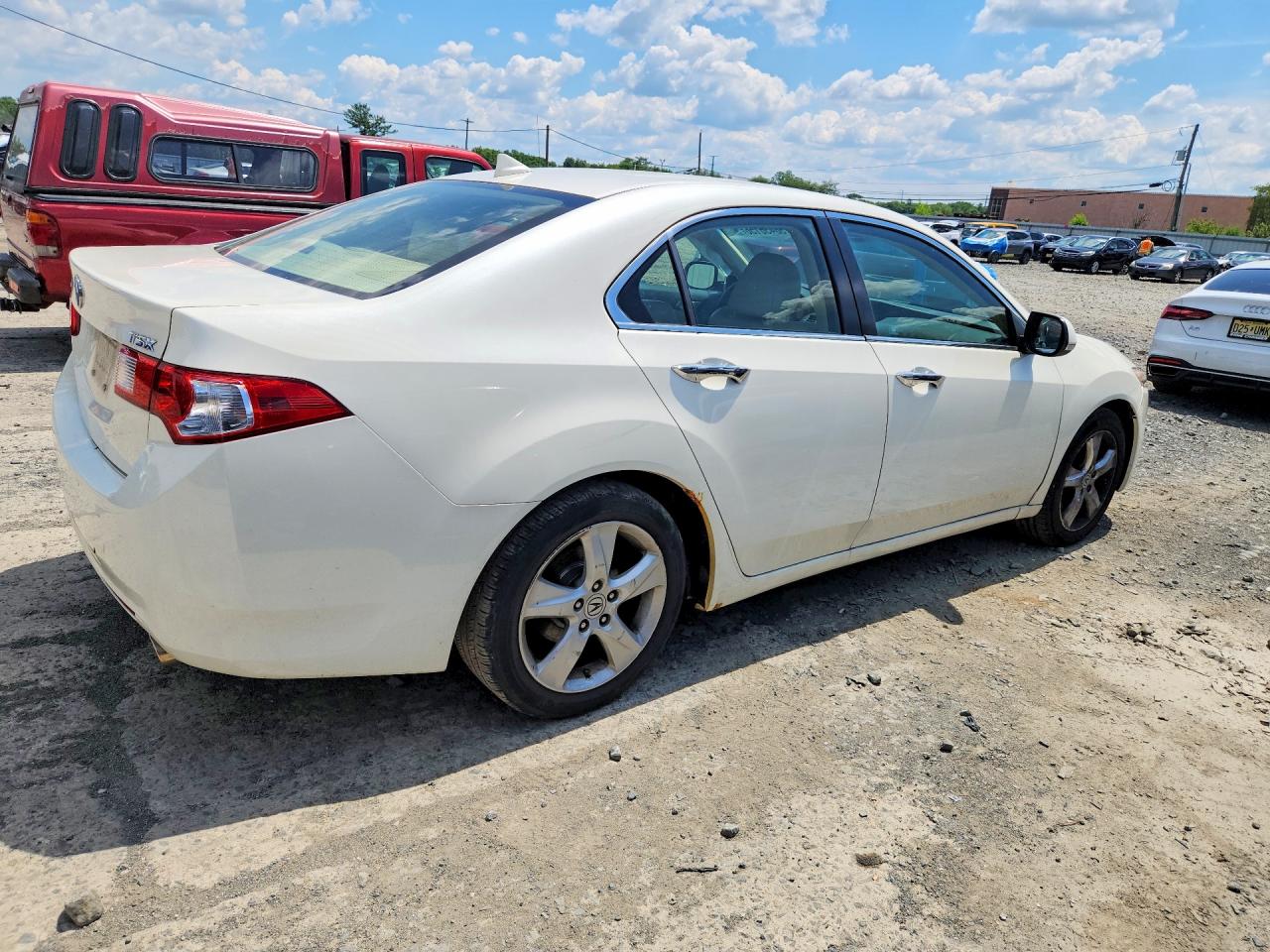 2010 Acura Tsx White vin: JH4CU2F60AC011555