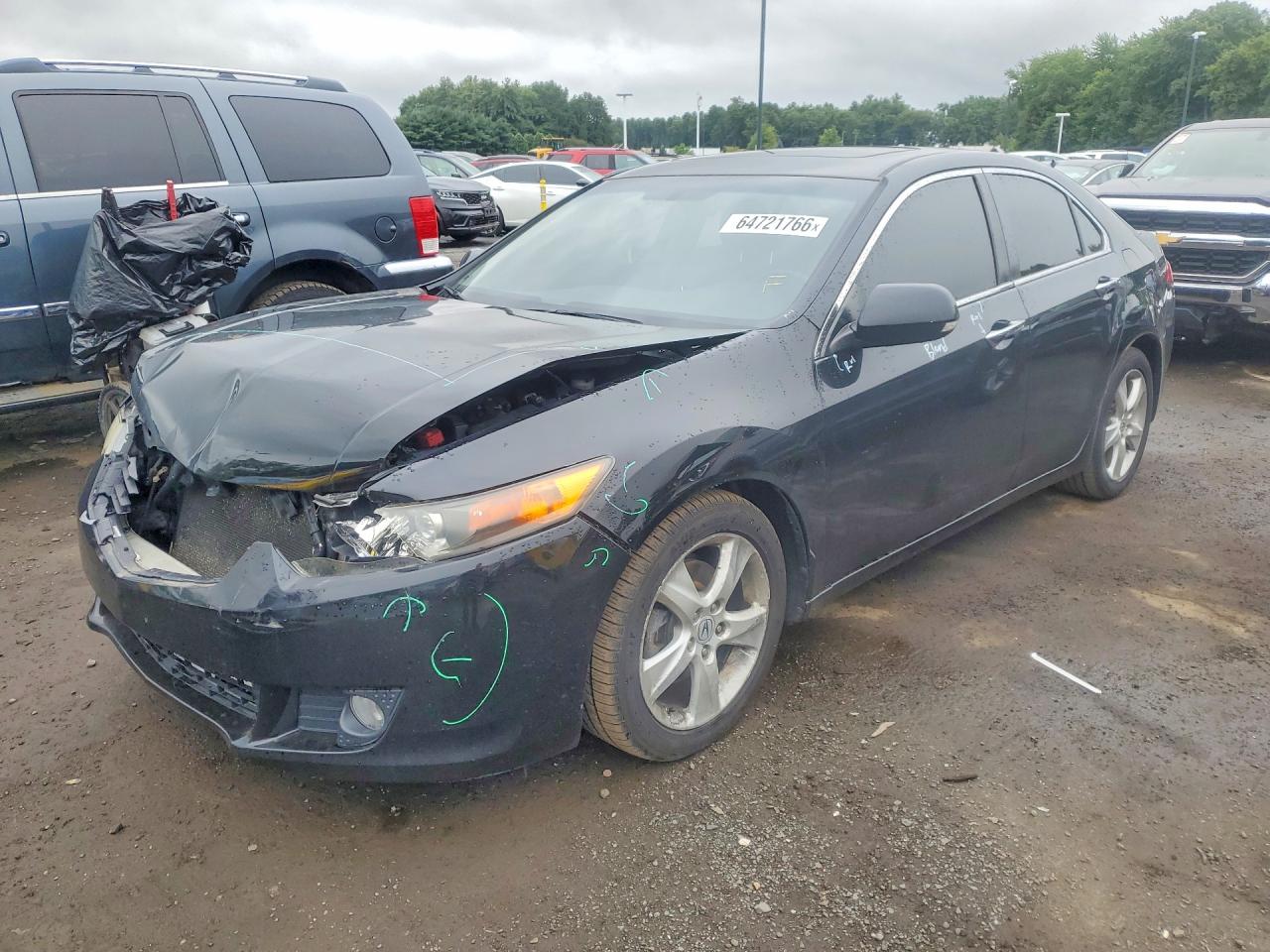 2010 Acura Tsx Black vin: JH4CU2F60AC018151