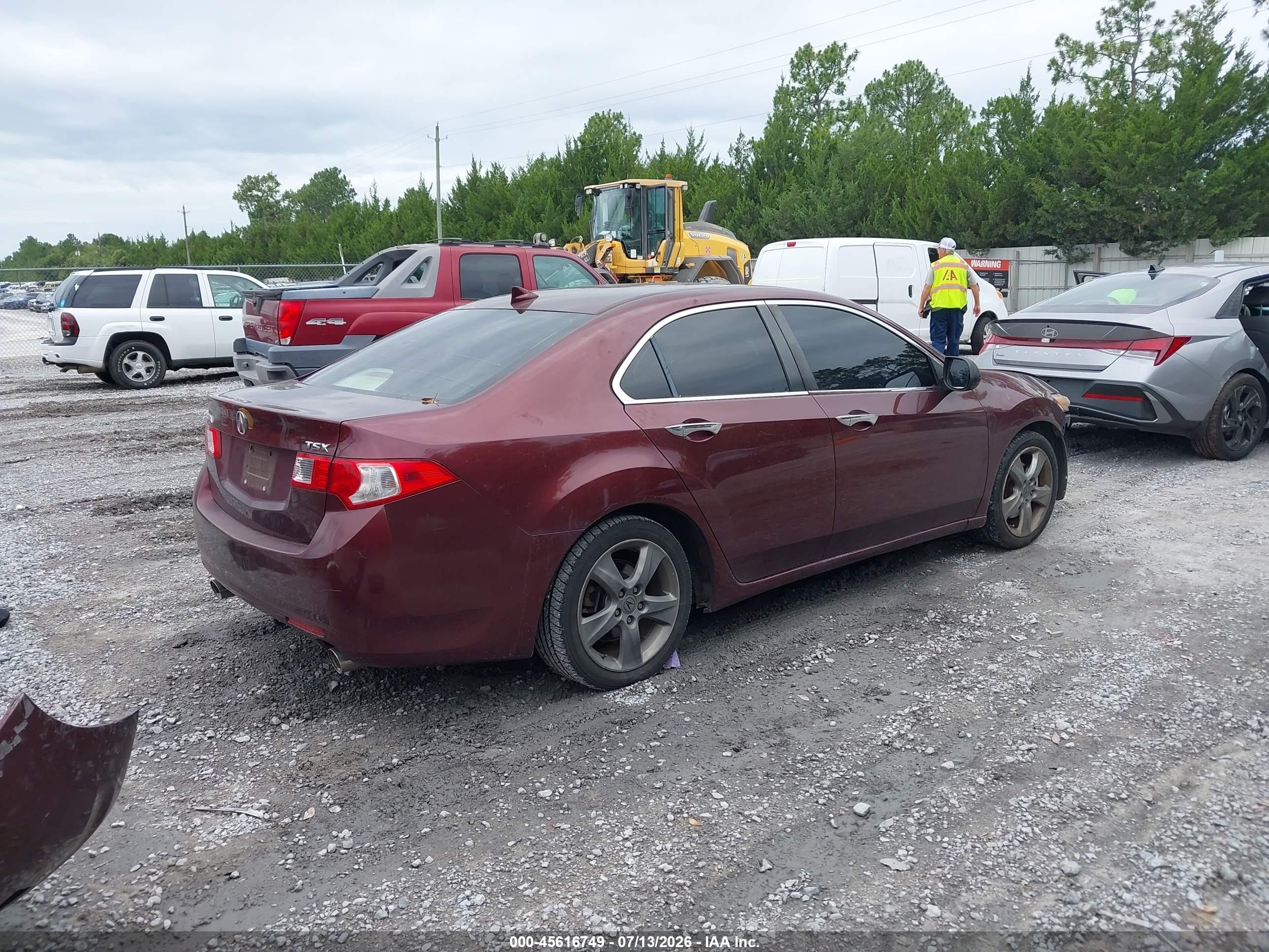 2010 Acura Tsx 2.4 Maroon vin: JH4CU2F60AC041736