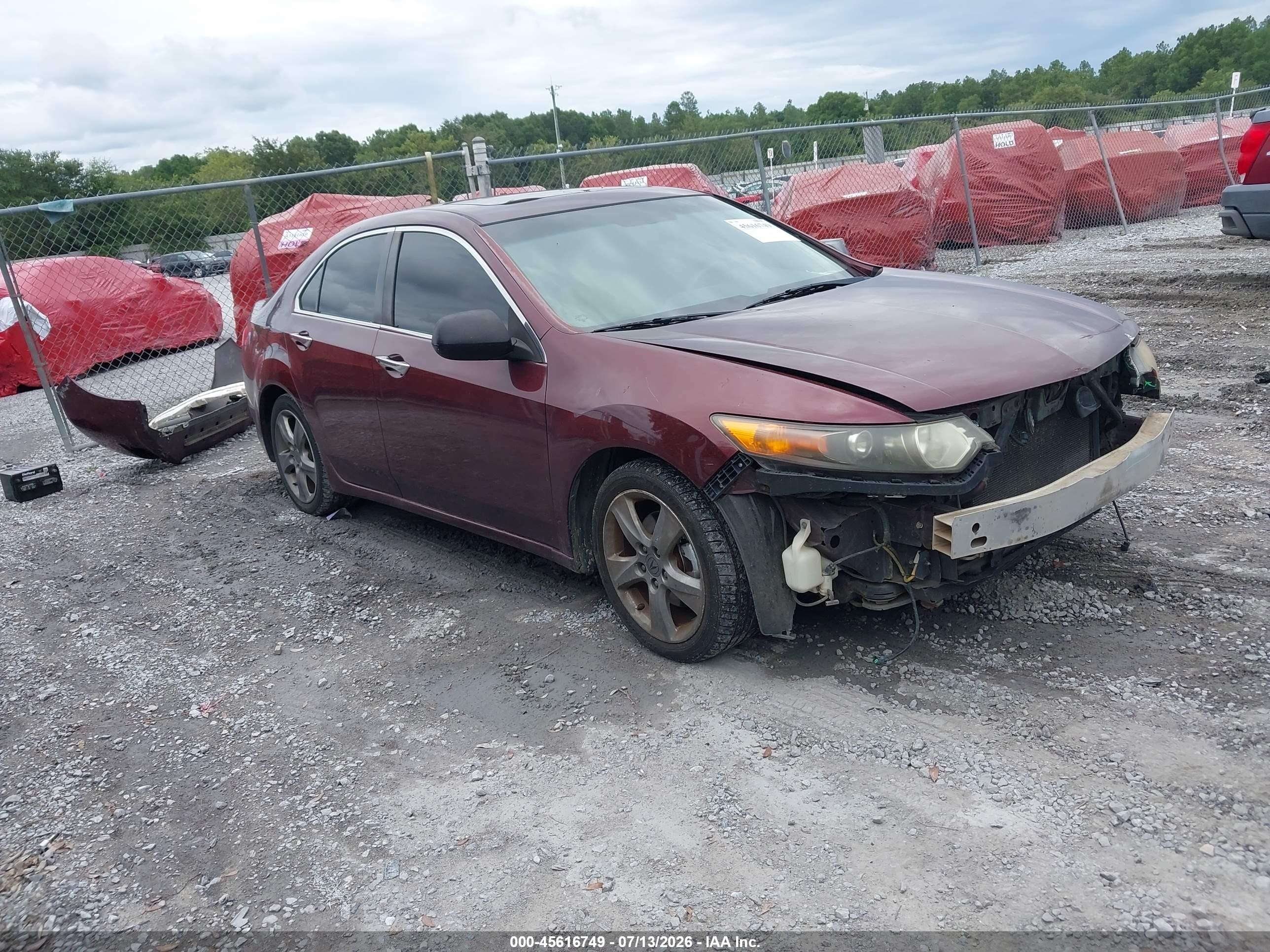 2010 Acura Tsx 2.4 Maroon vin: JH4CU2F60AC041736