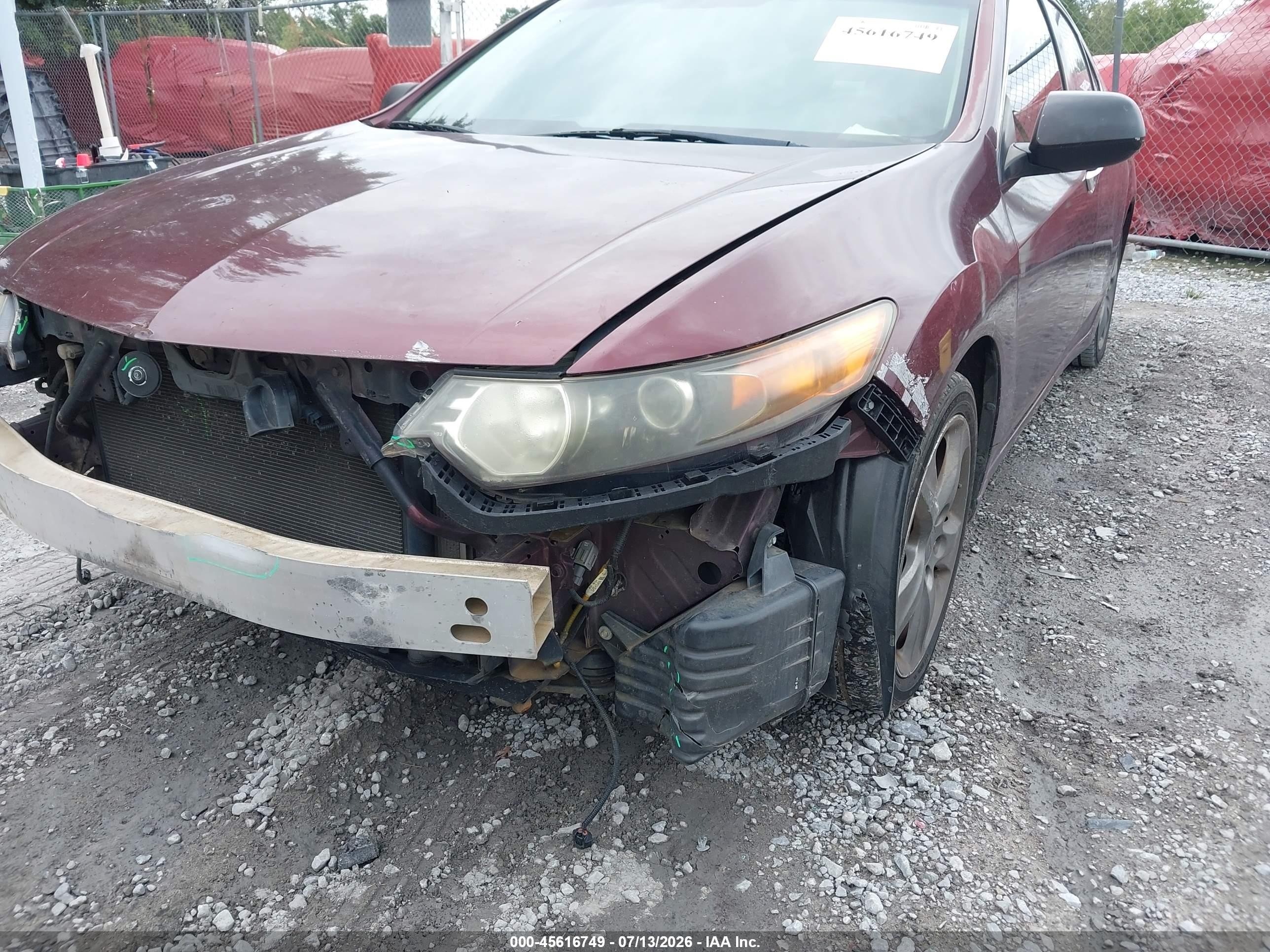2010 Acura Tsx 2.4 Maroon vin: JH4CU2F60AC041736