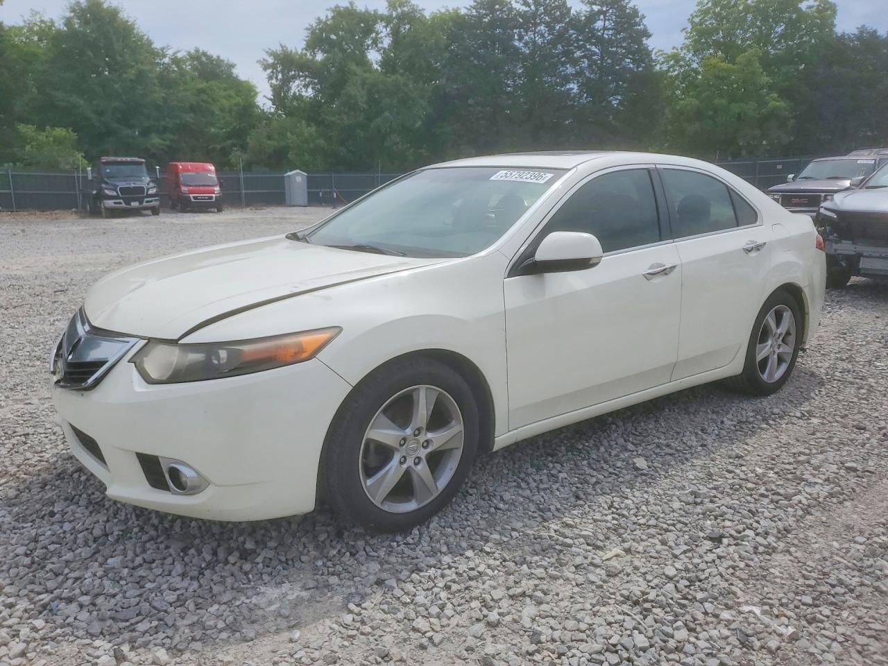 2011 Acura Tsx White vin: JH4CU2F60BC014232