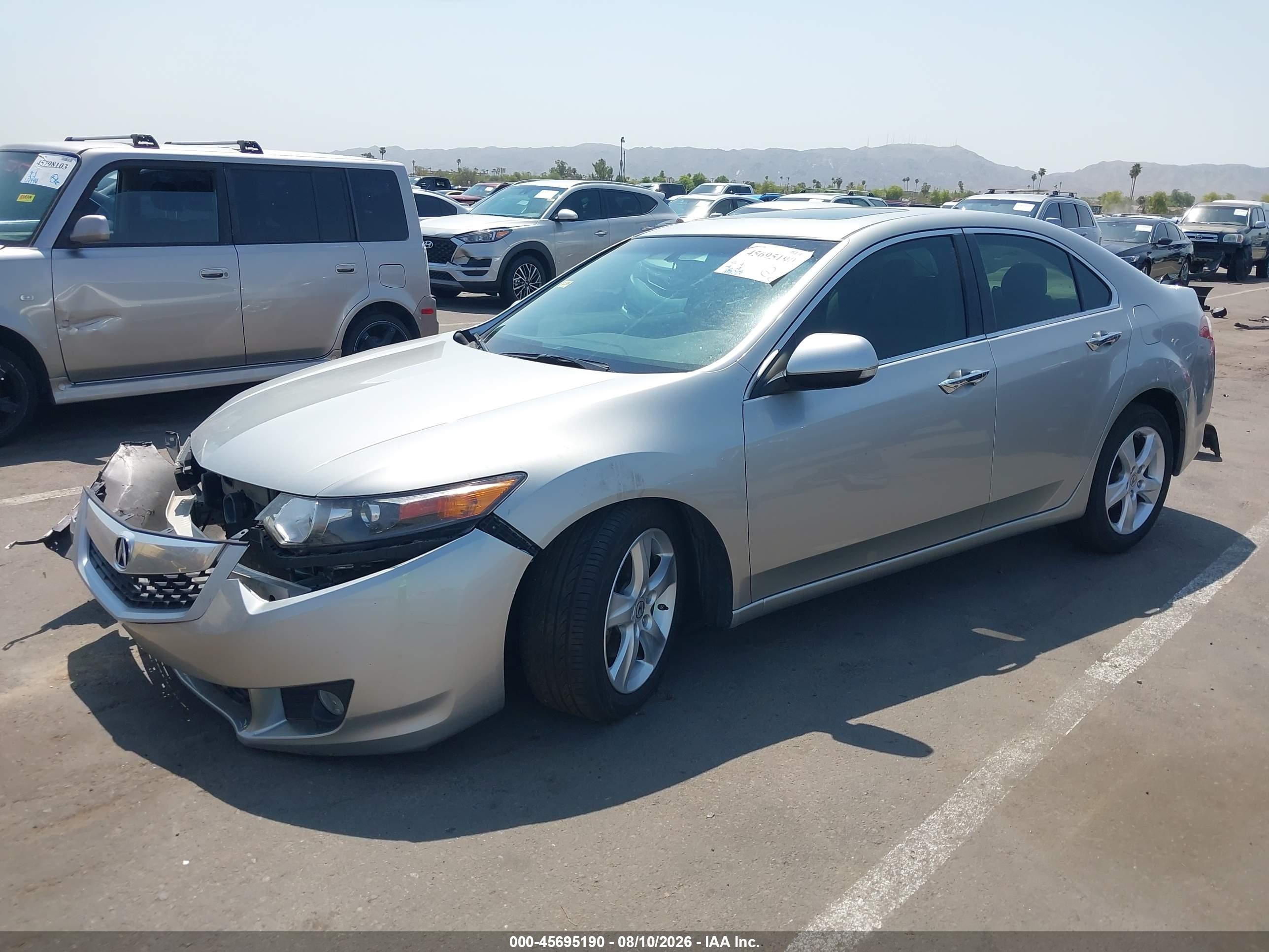 2010 Acura Tsx 2.4 Silver vin: JH4CU2F61AC008891