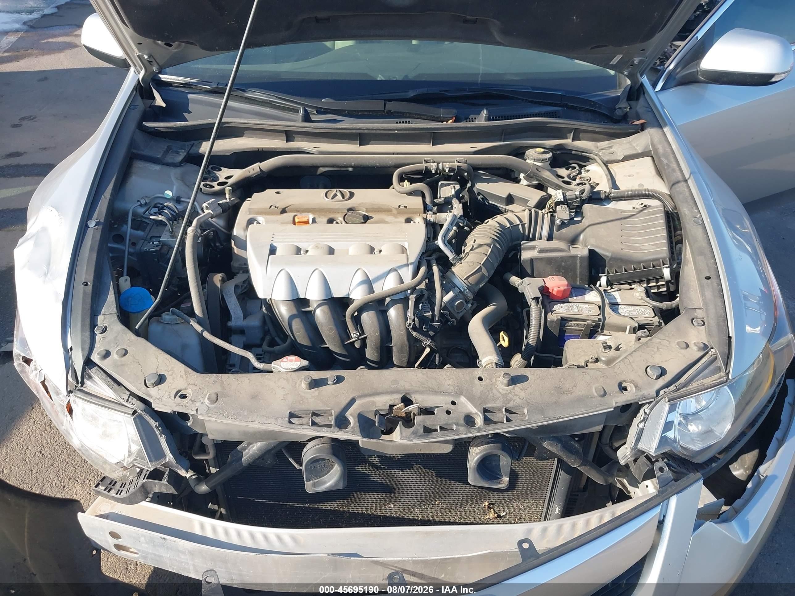 2010 Acura Tsx 2.4 Silver vin: JH4CU2F61AC008891