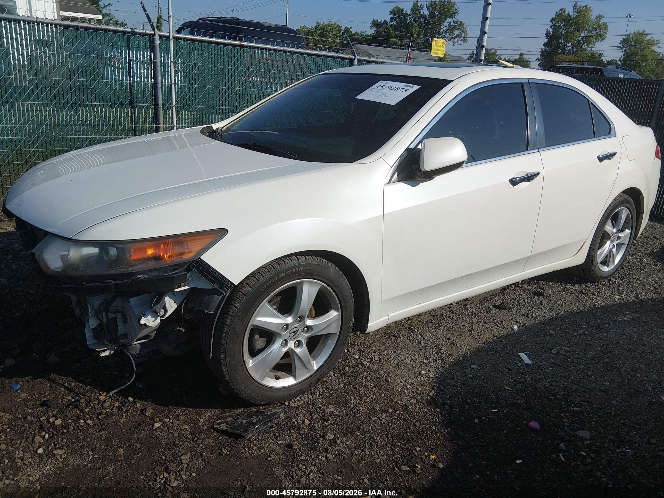 2010 Acura Tsx 2.4 White vin: JH4CU2F61AC026260