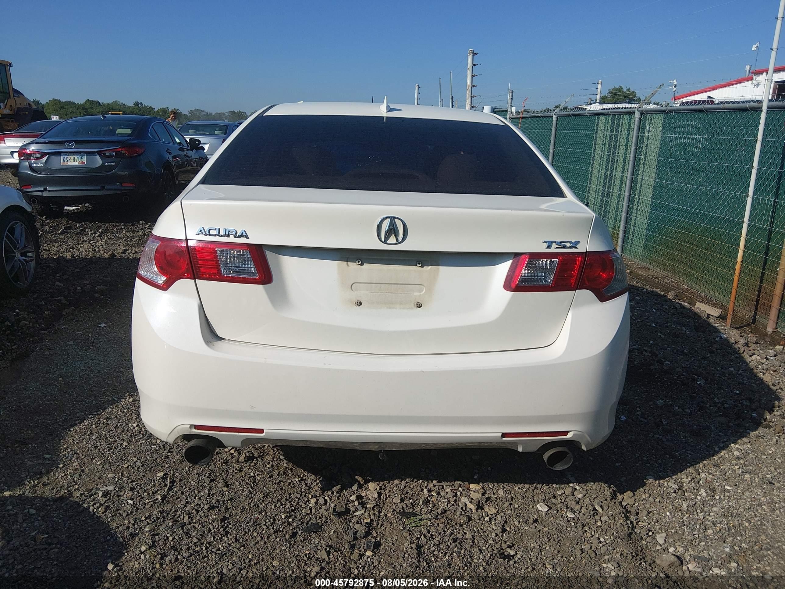 2010 Acura Tsx 2.4 White vin: JH4CU2F61AC026260