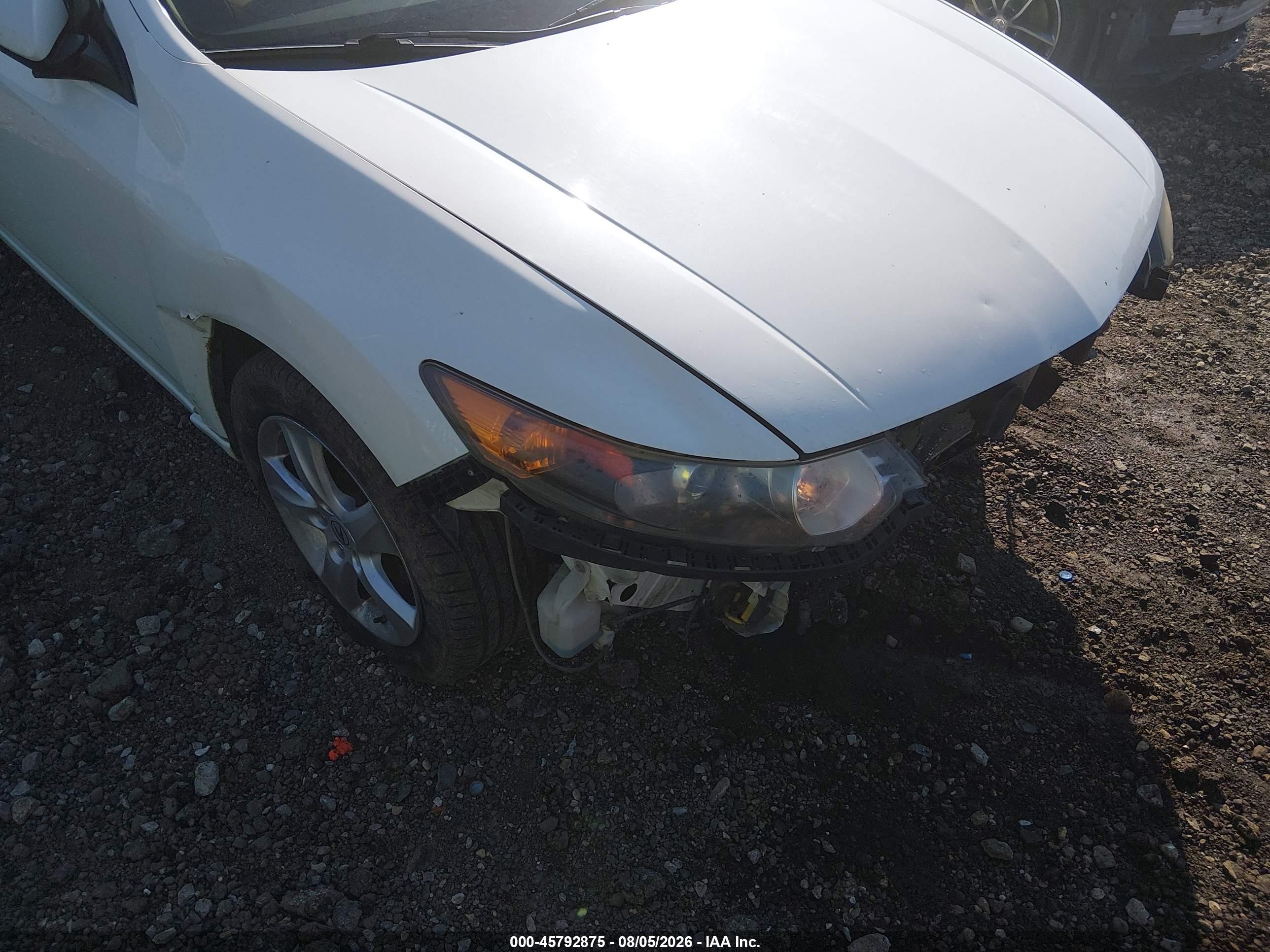 2010 Acura Tsx 2.4 White vin: JH4CU2F61AC026260