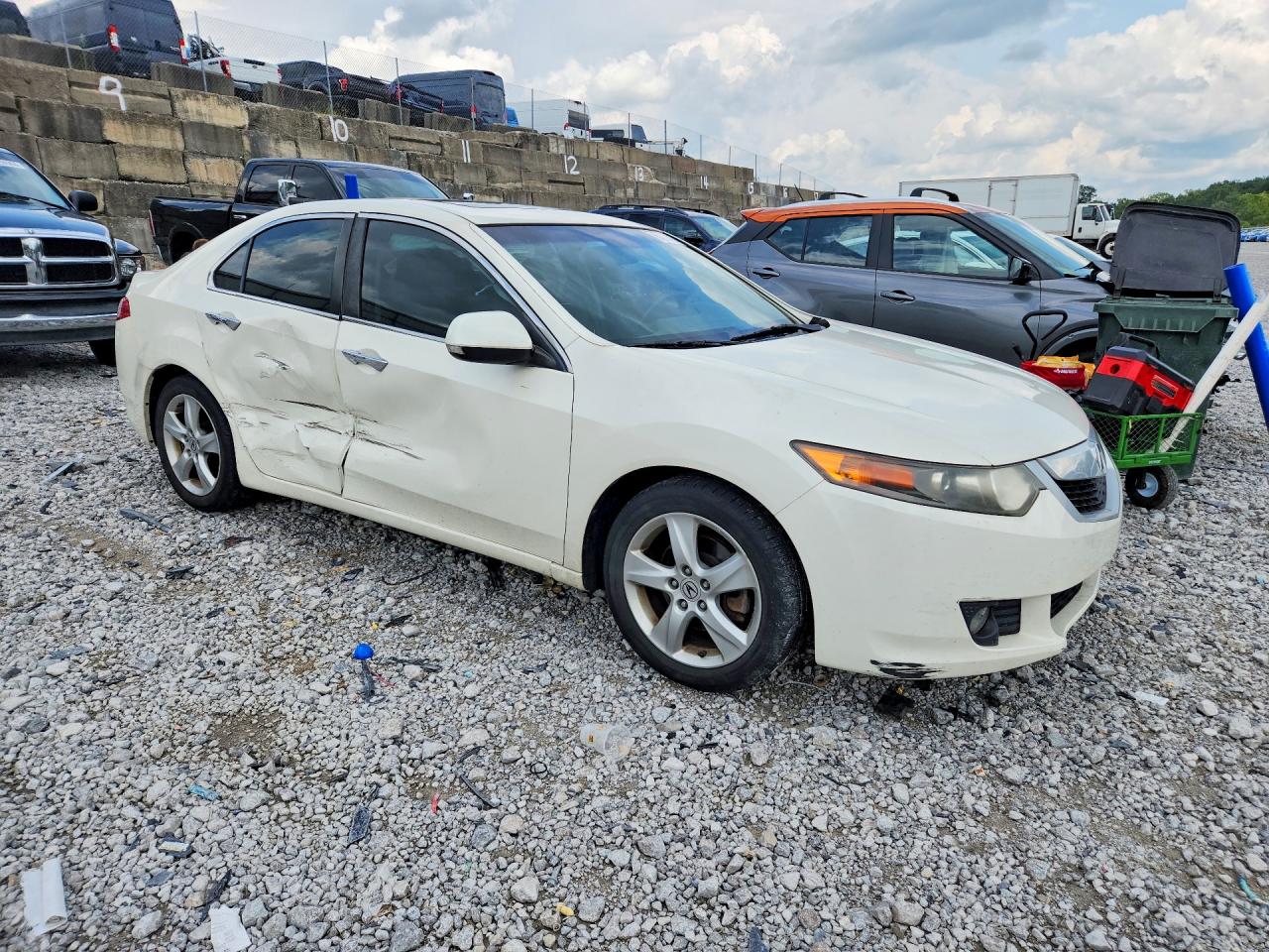 2010 Acura Tsx Белый vin: JH4CU2F61AC035055