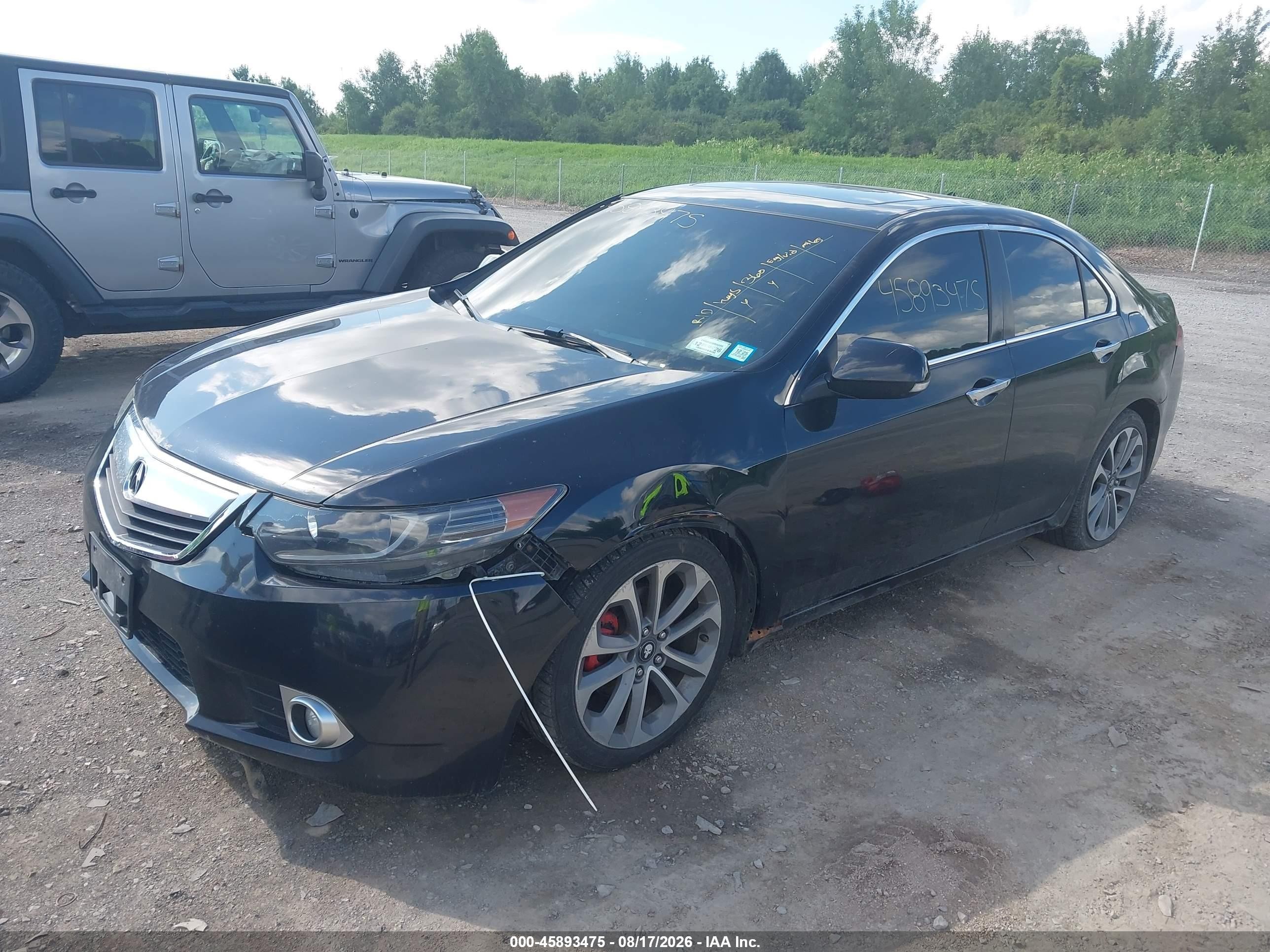 2011 Acura Tsx 2.4 Black vin: JH4CU2F61BC001019