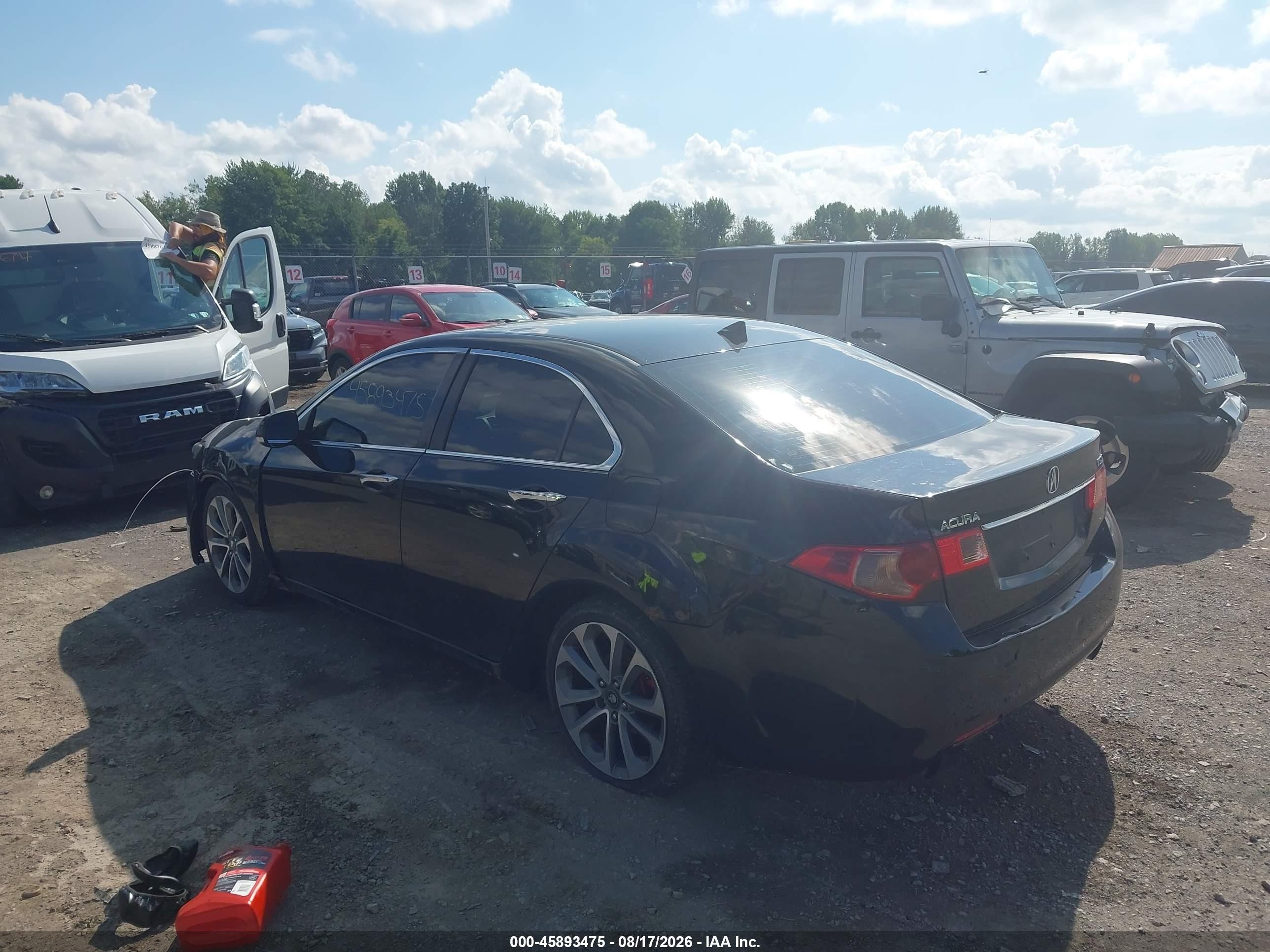 2011 Acura Tsx 2.4 Black vin: JH4CU2F61BC001019