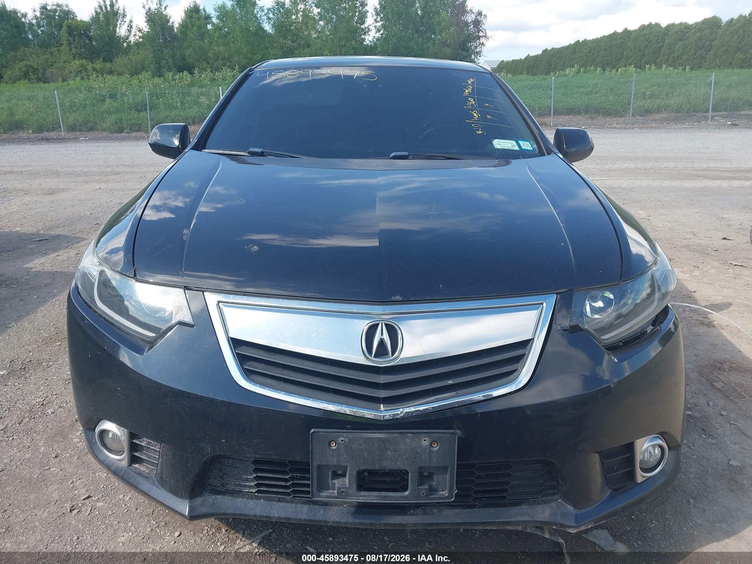 2011 Acura Tsx 2.4 Black vin: JH4CU2F61BC001019