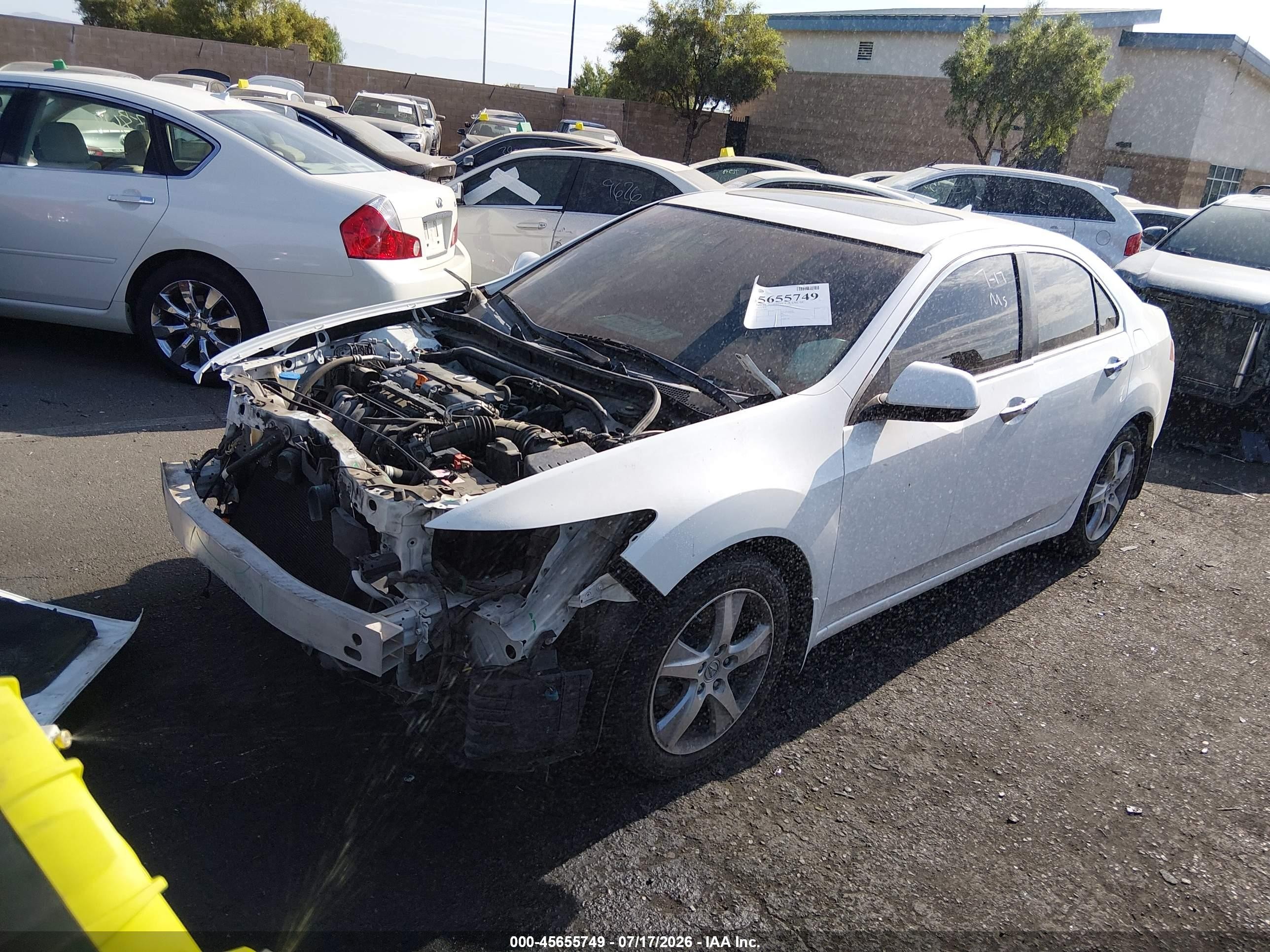 2012 Acura Tsx 2.4 White vin: JH4CU2F61CC013060