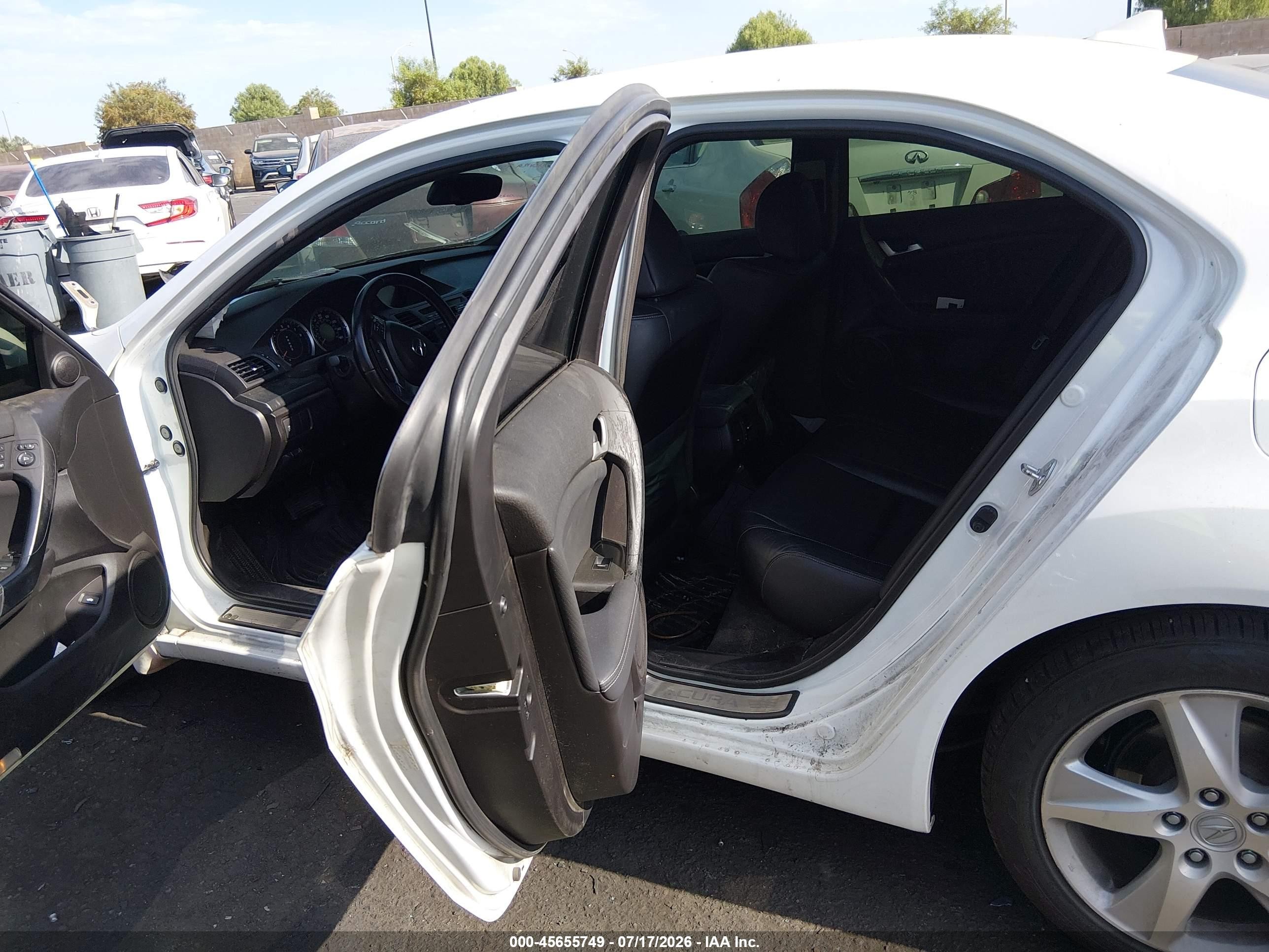2012 Acura Tsx 2.4 White vin: JH4CU2F61CC013060