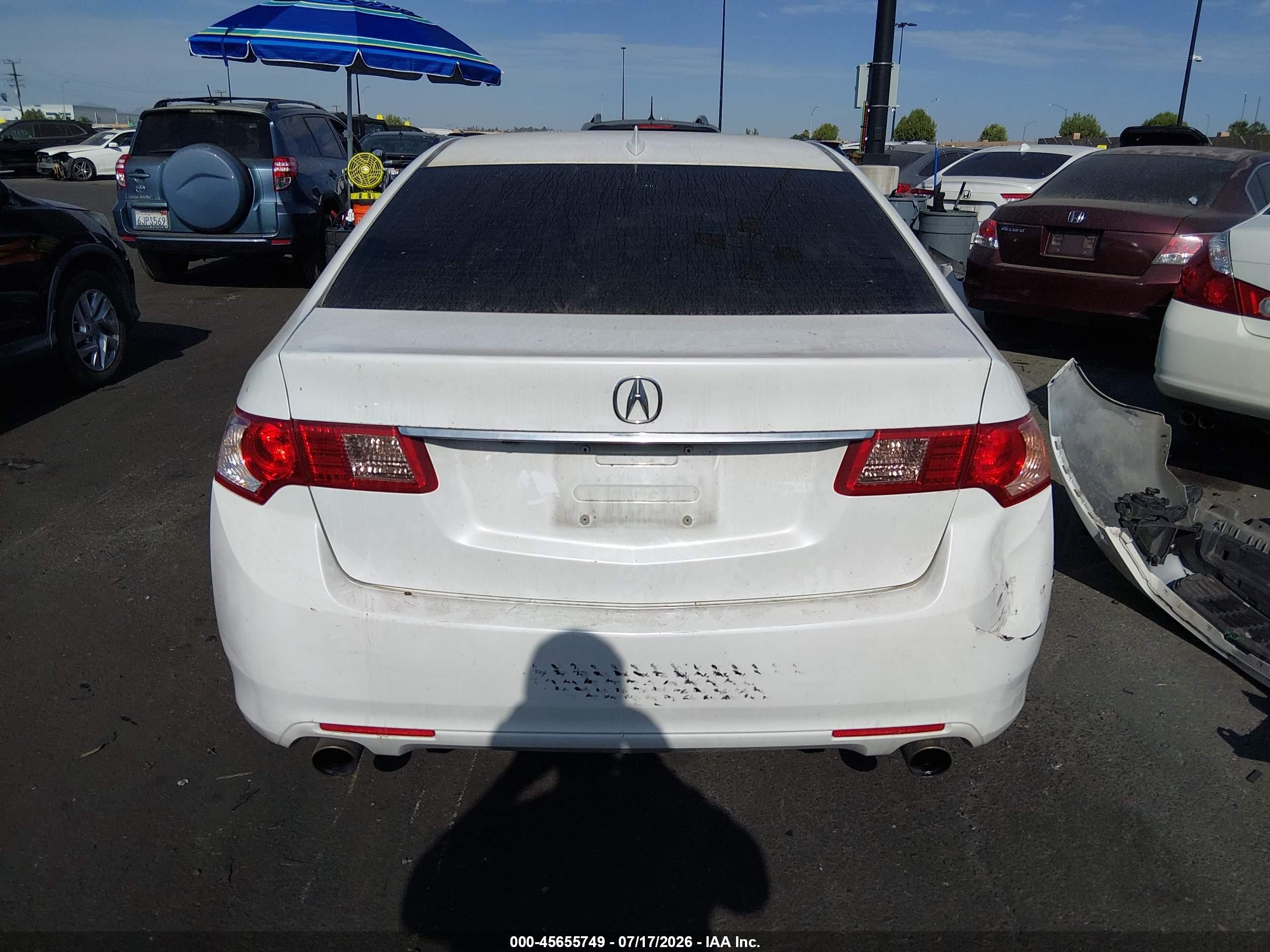 2012 Acura Tsx 2.4 White vin: JH4CU2F61CC013060
