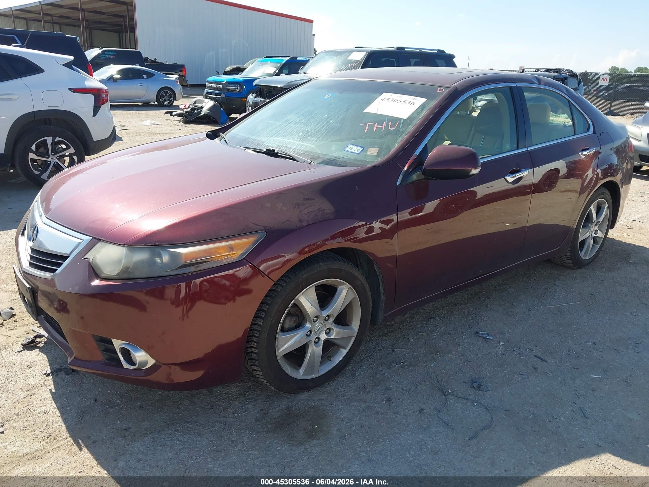 2012 Acura Tsx 2.4 Maroon vin: JH4CU2F61CC021210