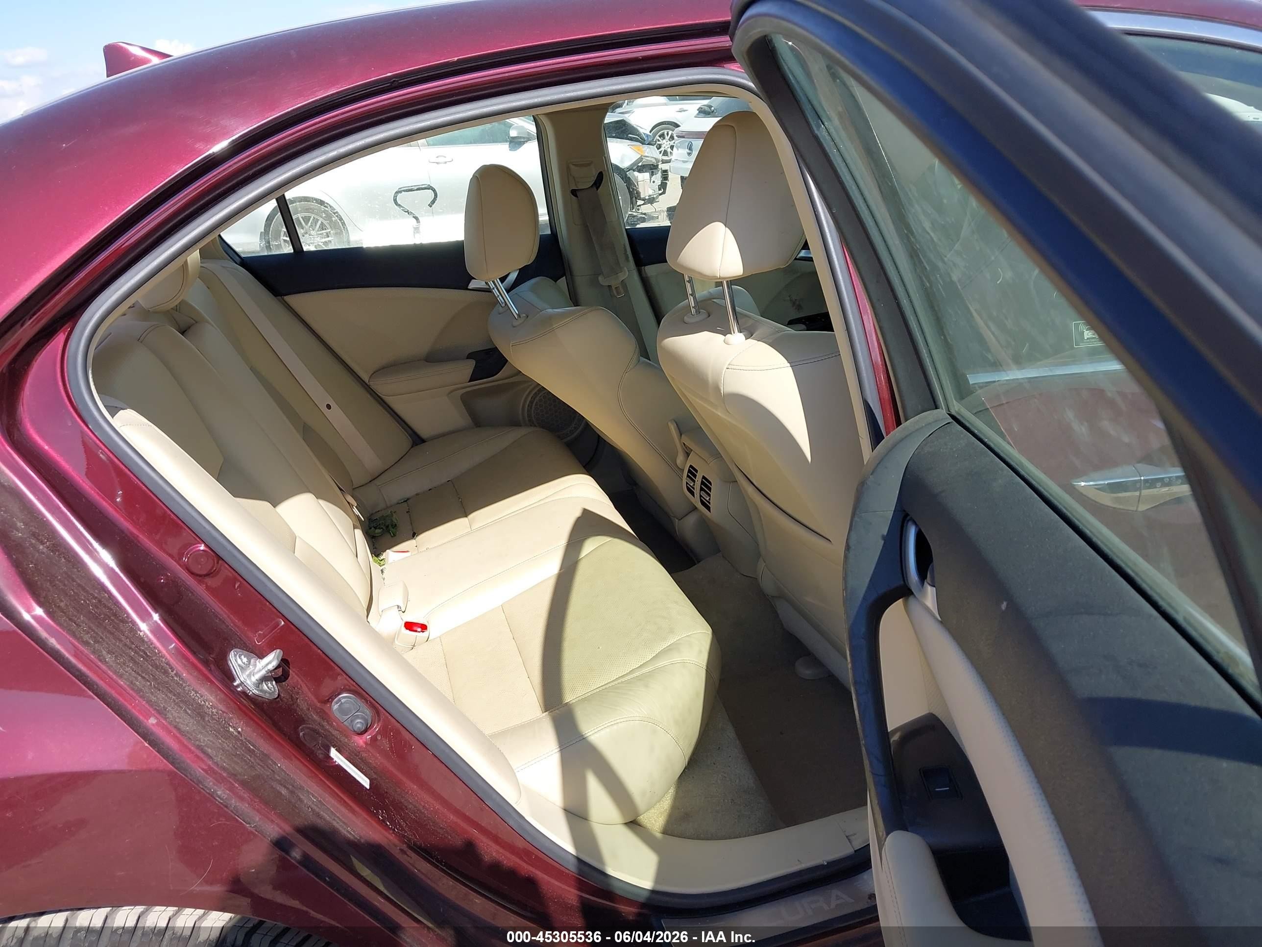 2012 Acura Tsx 2.4 Maroon vin: JH4CU2F61CC021210