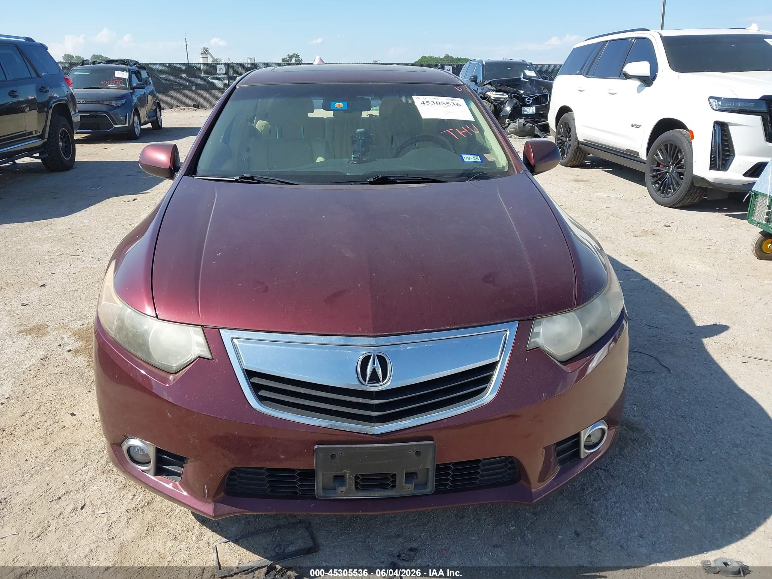 2012 Acura Tsx 2.4 Maroon vin: JH4CU2F61CC021210