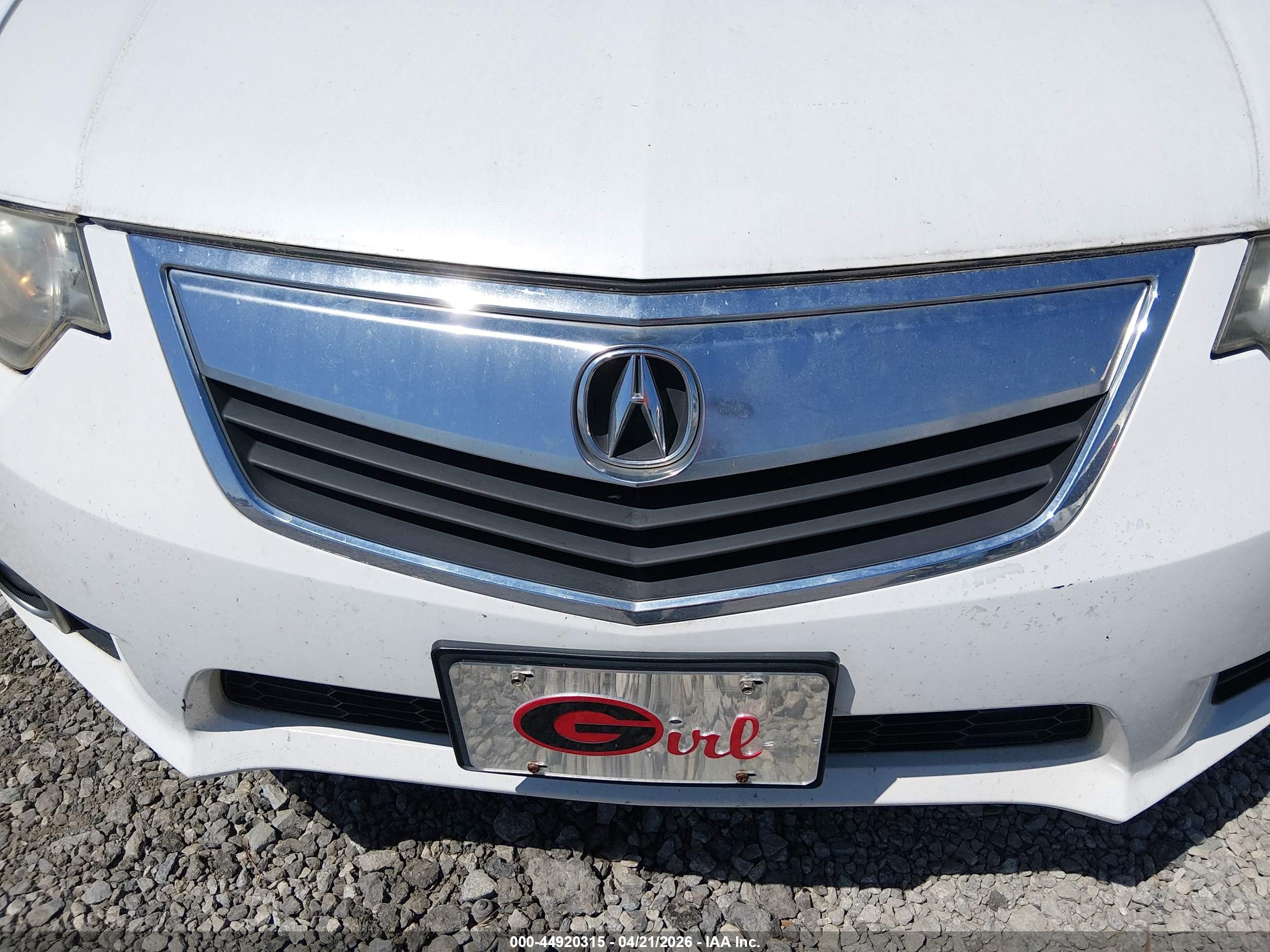 2013 Acura Tsx 2.4 White vin: JH4CU2F61DC007437