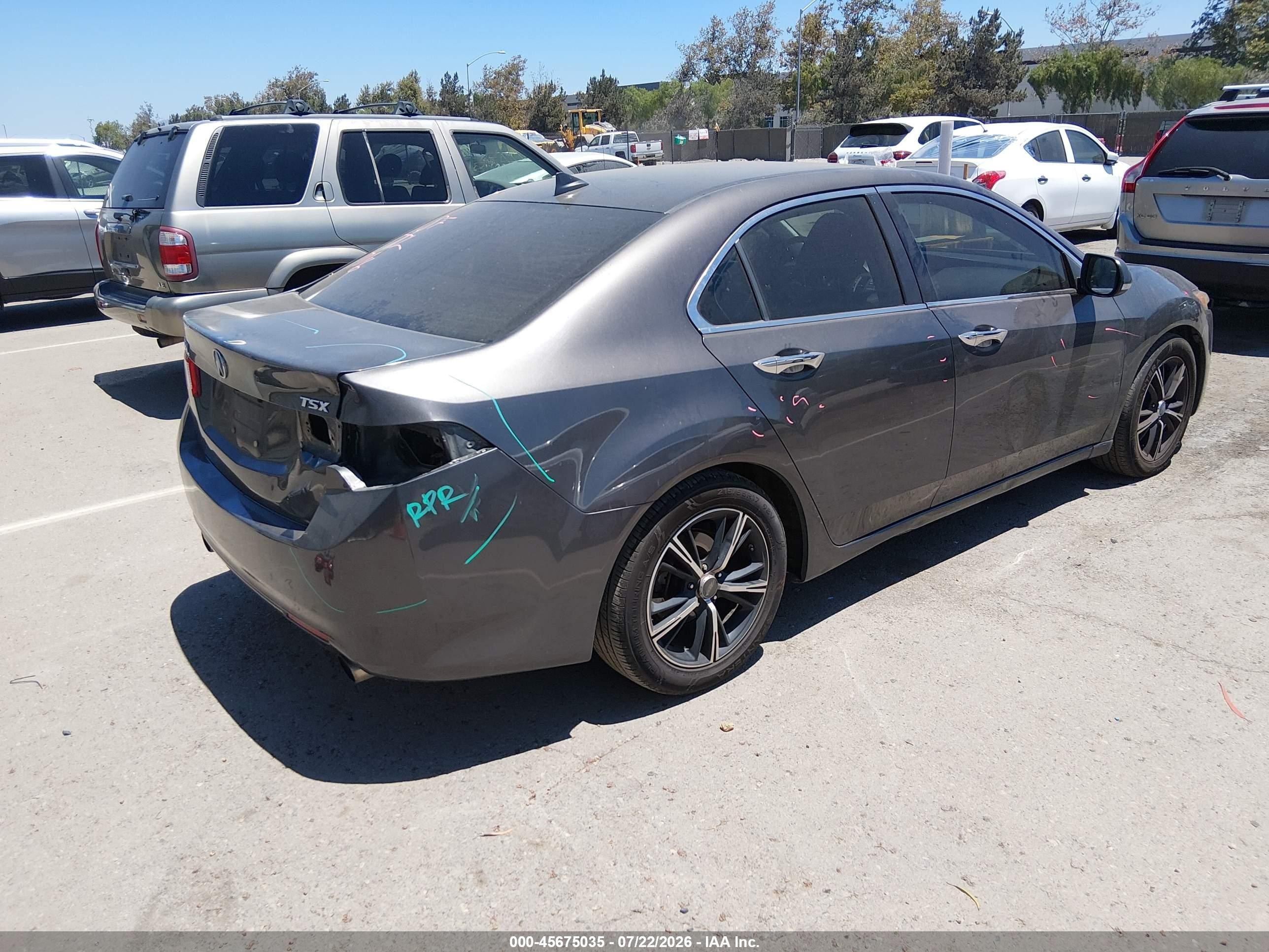 2010 Acura Tsx 2.4 Gray vin: JH4CU2F62AC027904