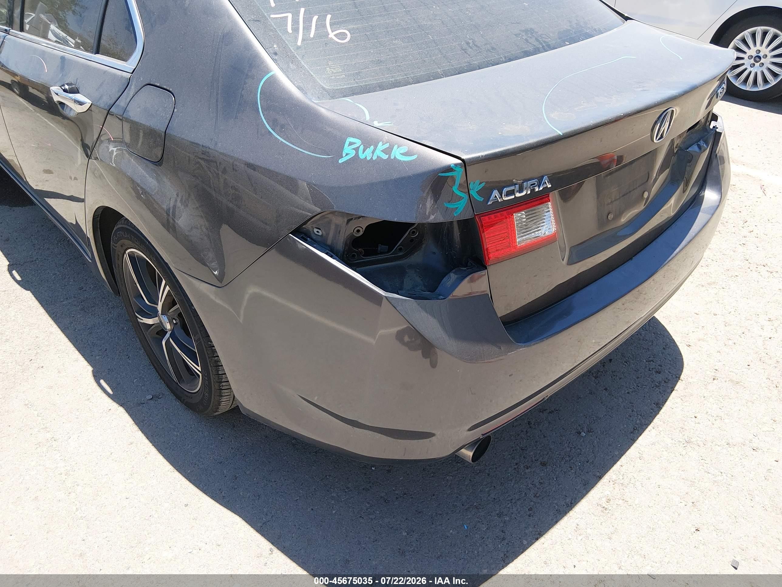 2010 Acura Tsx 2.4 Gray vin: JH4CU2F62AC027904
