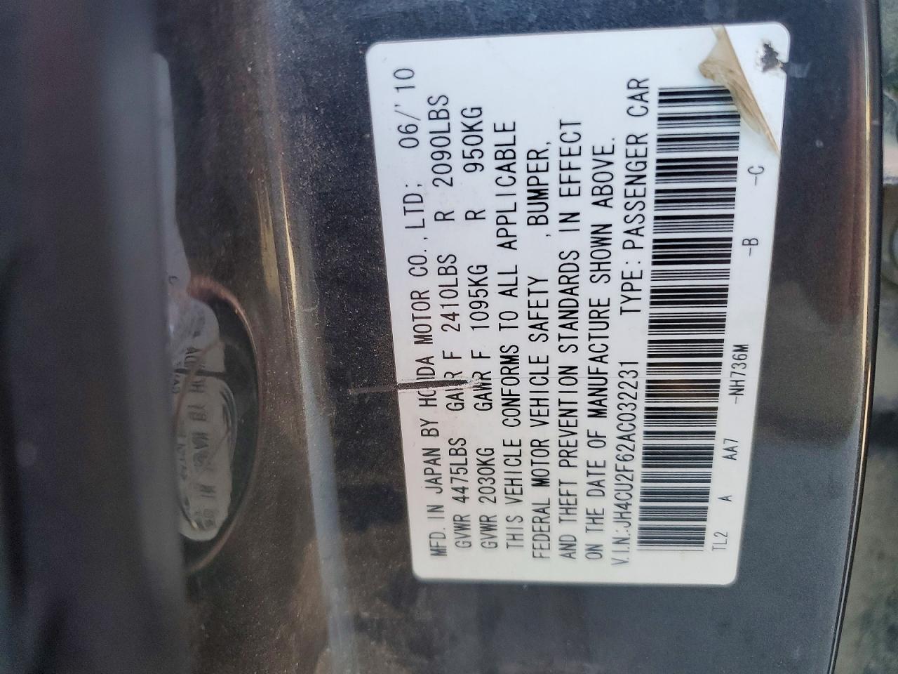 2010 Acura Tsx Gray vin: JH4CU2F62AC032231