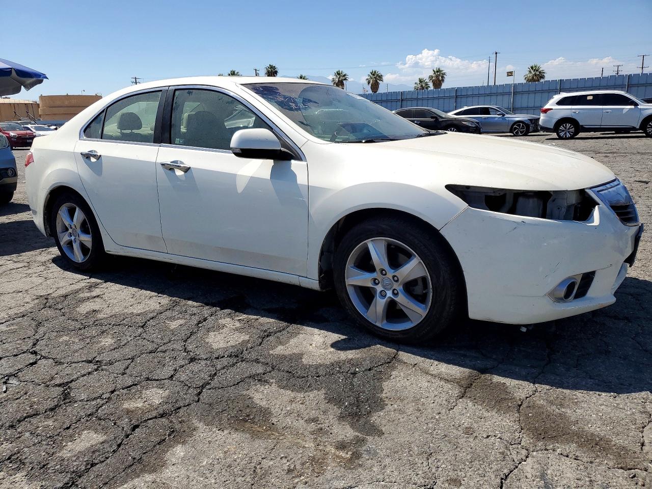 2011 Acura Tsx White vin: JH4CU2F62BC004396