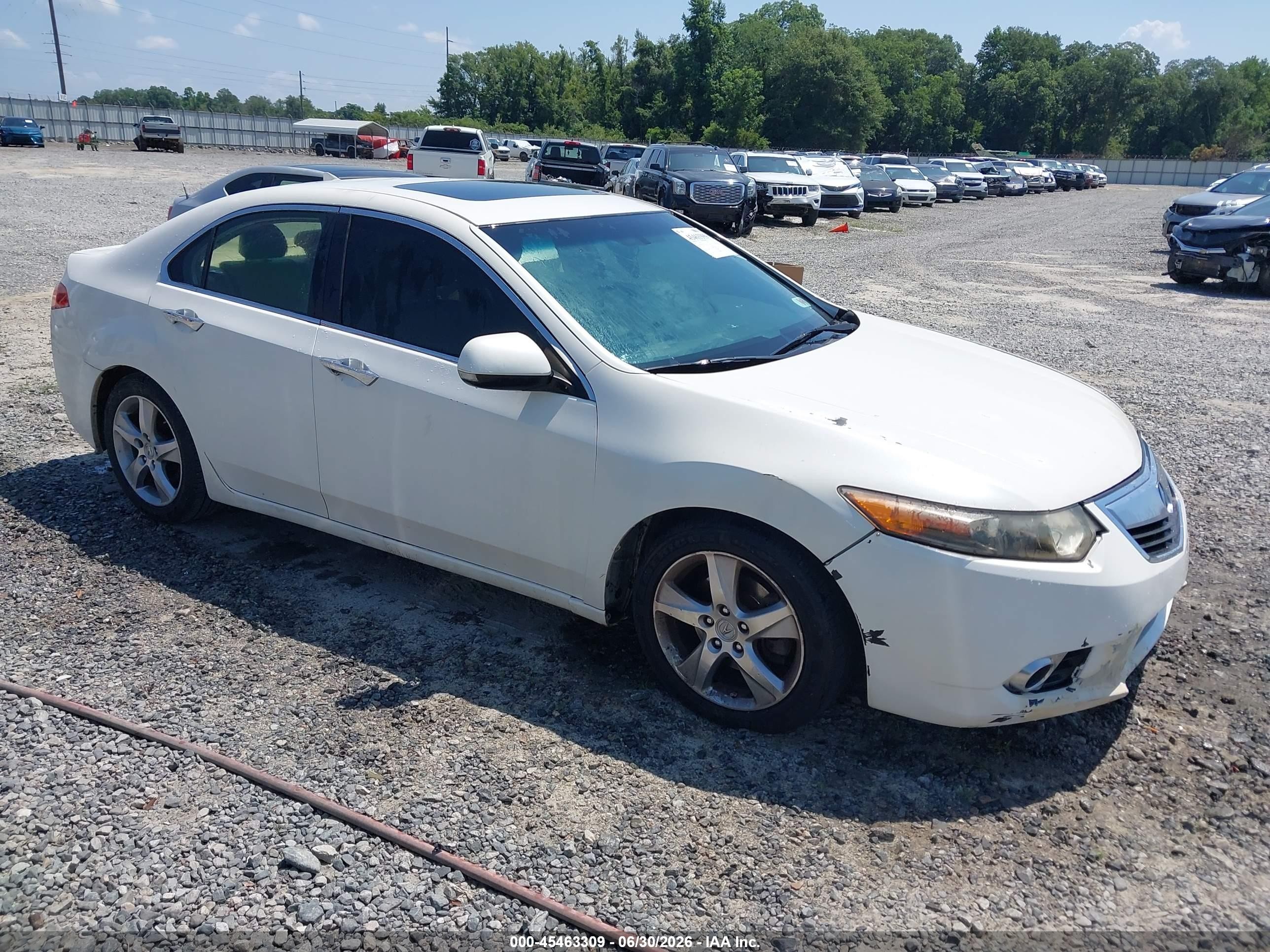 2011 Acura Tsx 2.4 White vin: JH4CU2F62BC015138