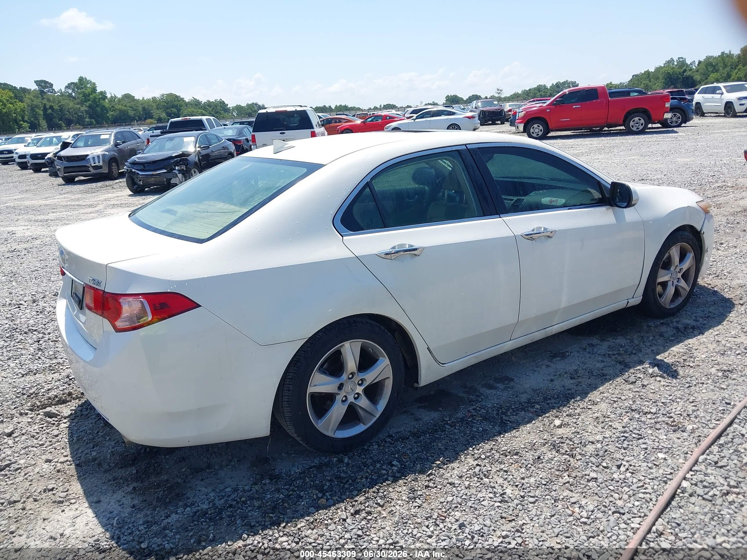 2011 Acura Tsx 2.4 White vin: JH4CU2F62BC015138