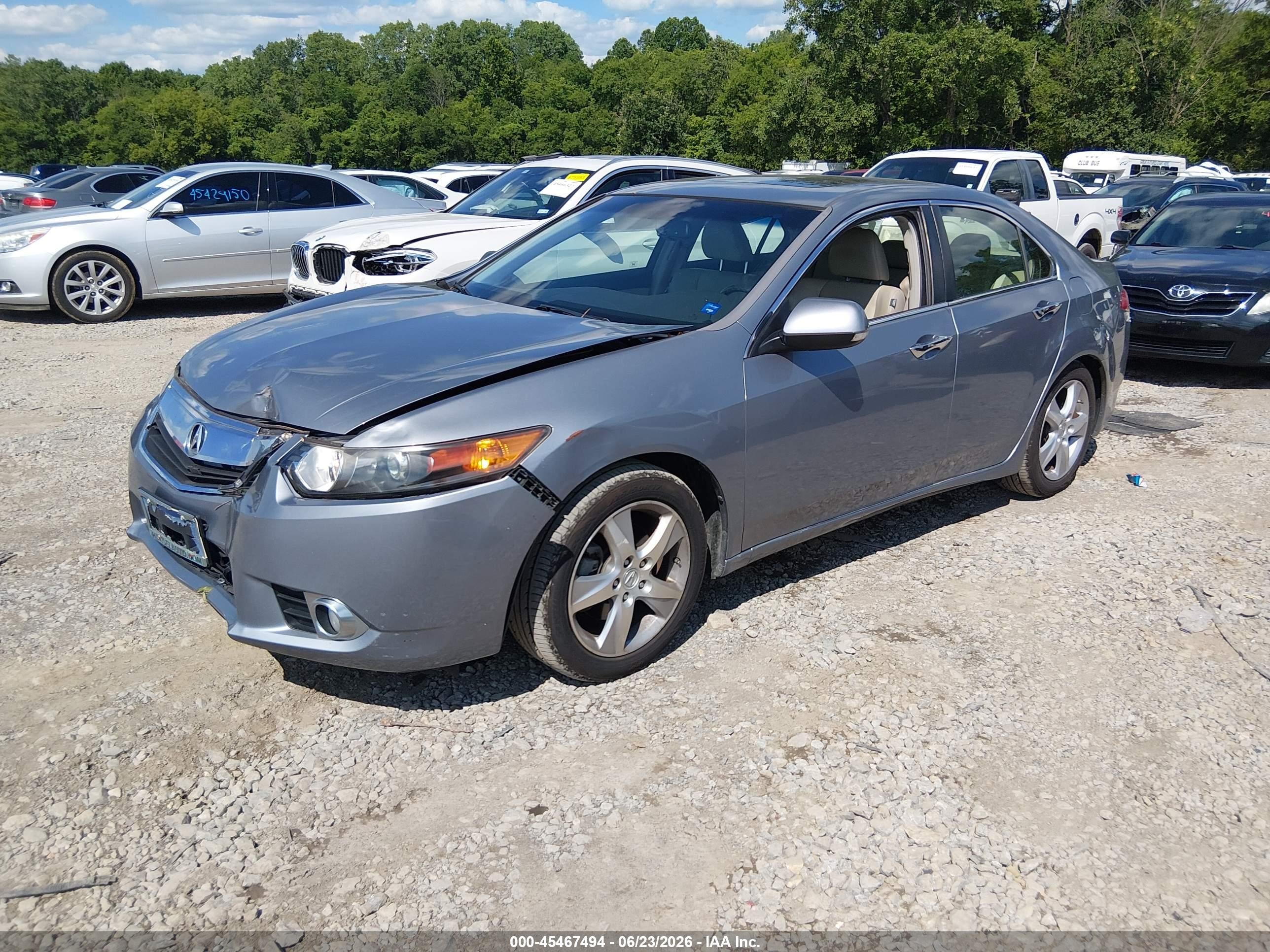 2011 Acura Tsx 2.4 Gray vin: JH4CU2F62BC018346