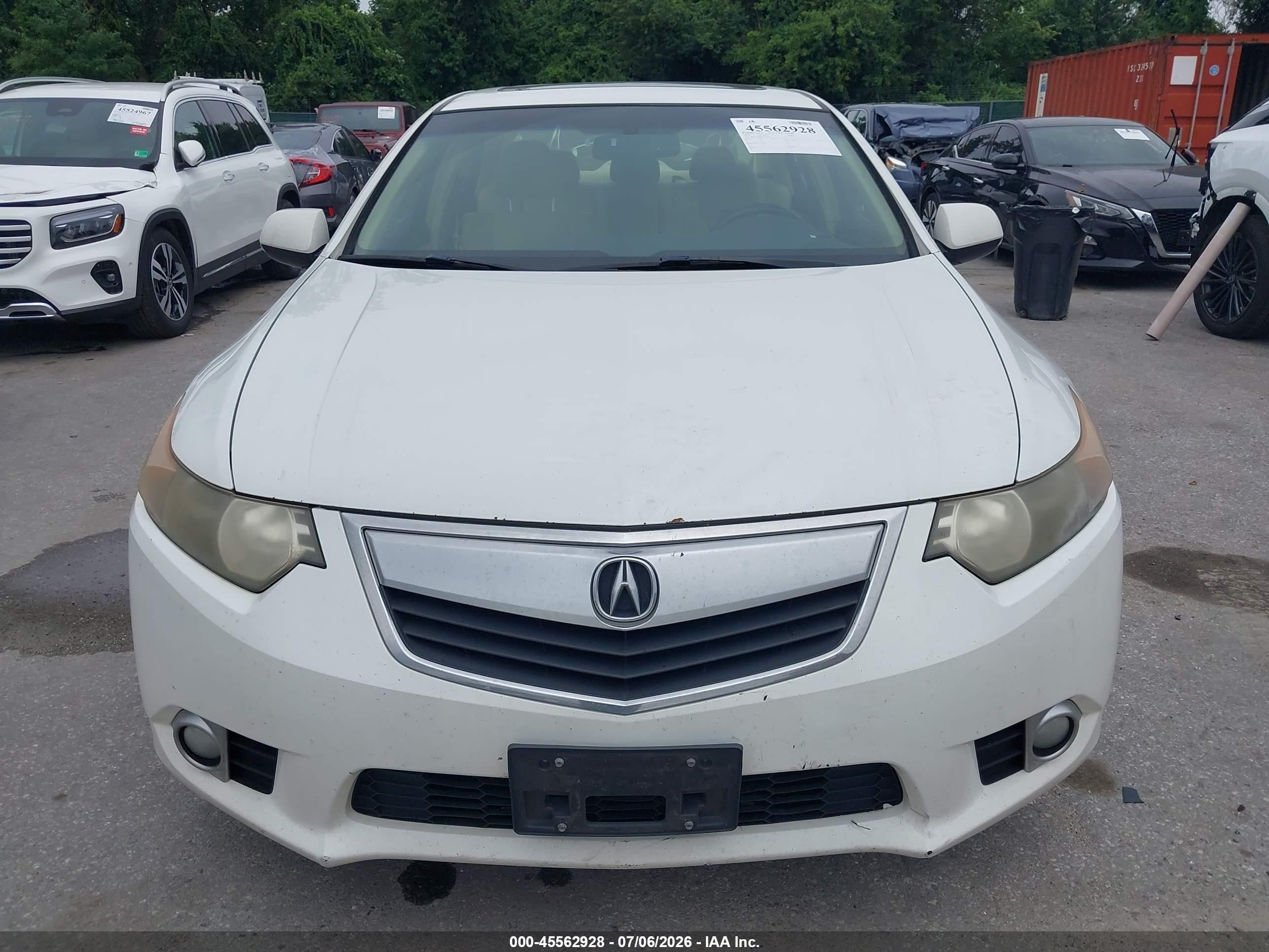 2013 Acura Tsx 2.4 White vin: JH4CU2F62DC005356