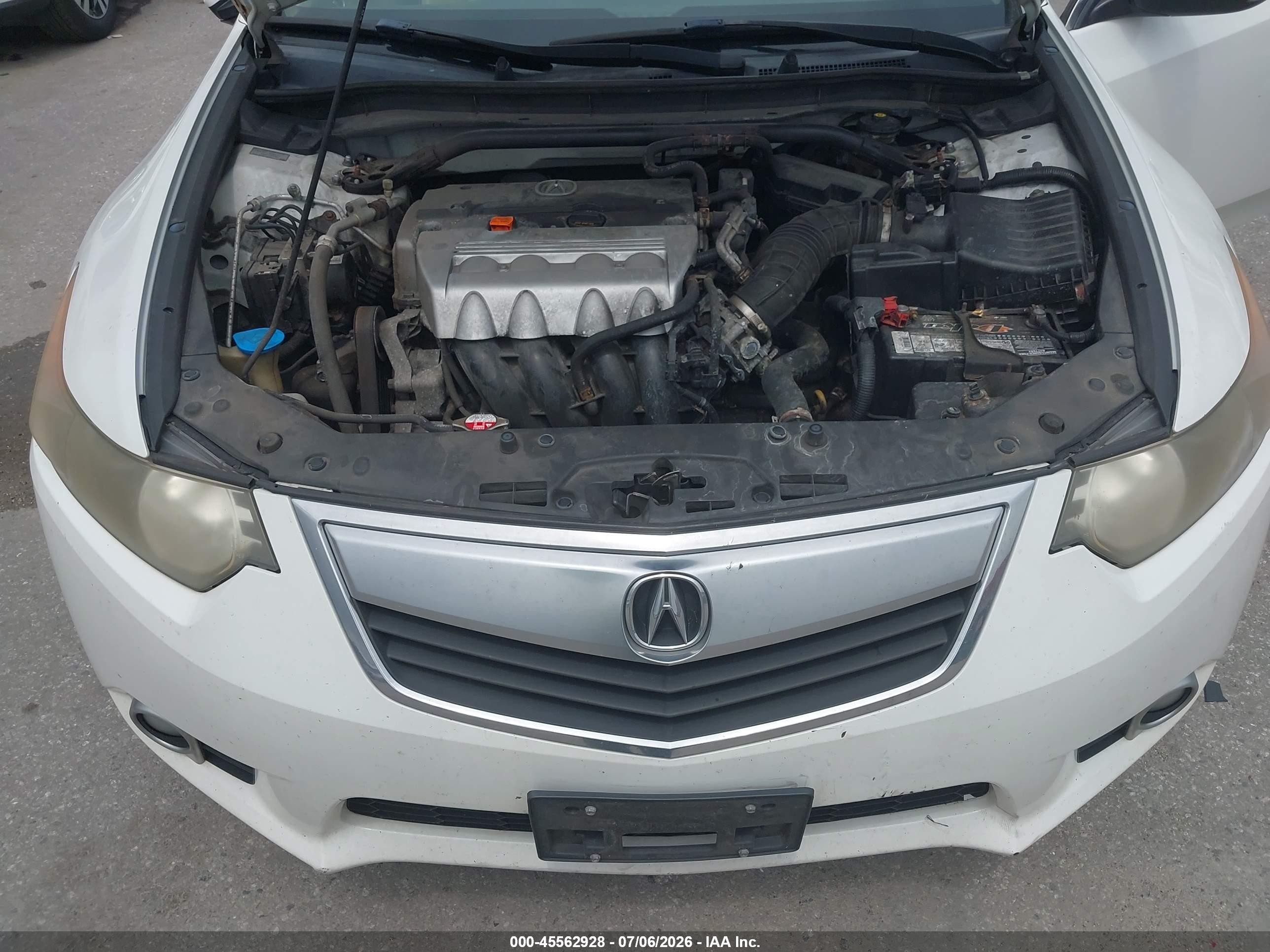 2013 Acura Tsx 2.4 White vin: JH4CU2F62DC005356