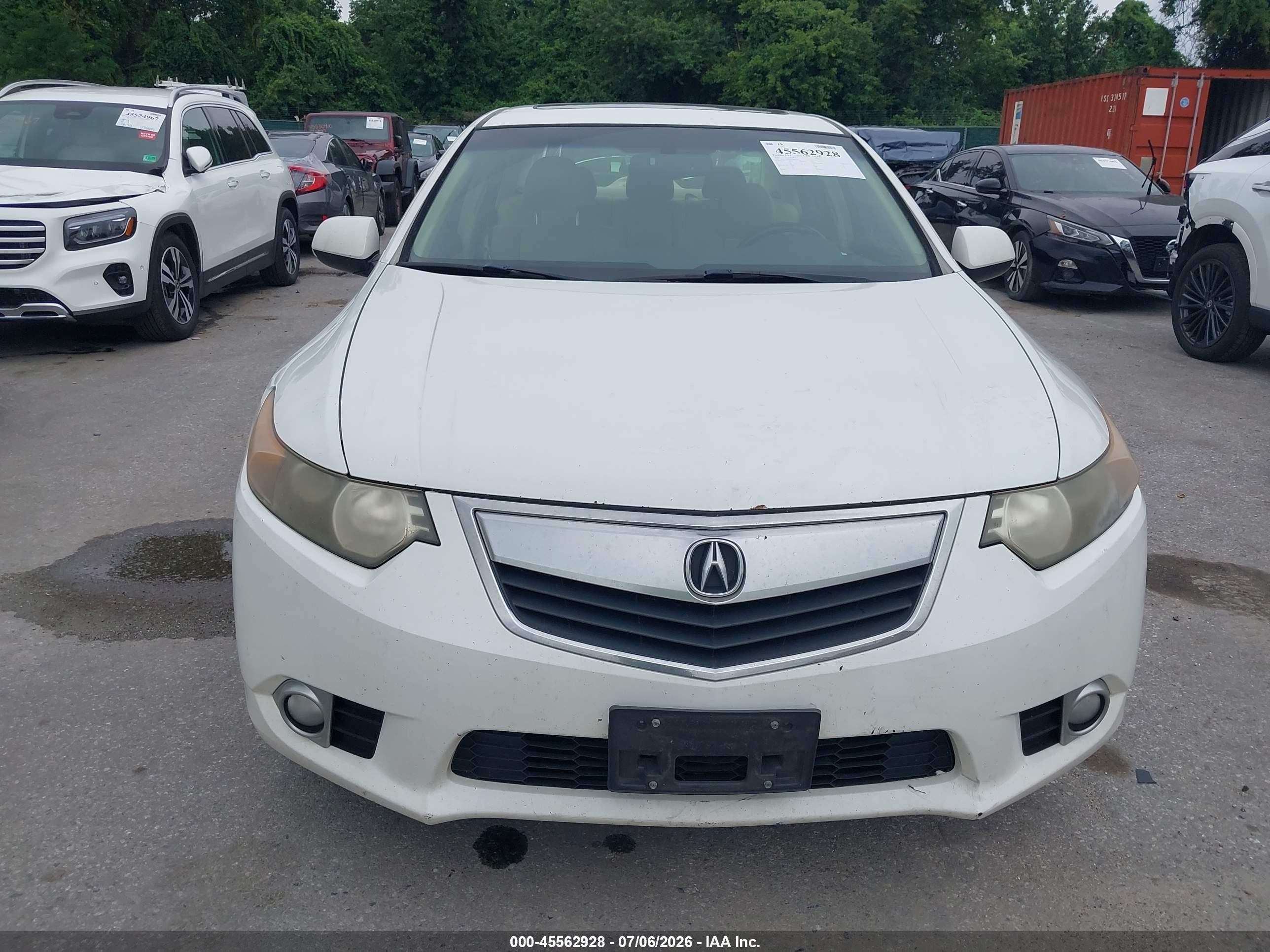 2013 Acura Tsx 2.4 White vin: JH4CU2F62DC005356