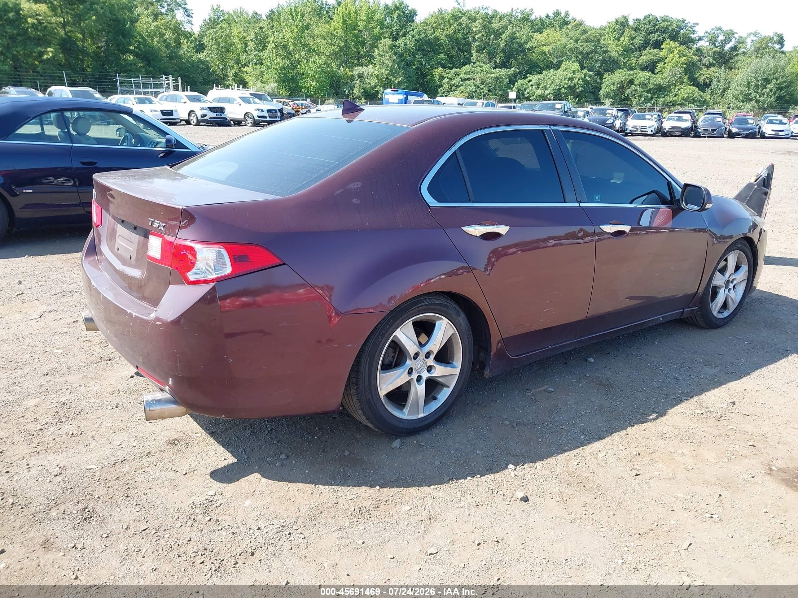 2010 Acura Tsx 2.4 Burgundy vin: JH4CU2F63AC007984