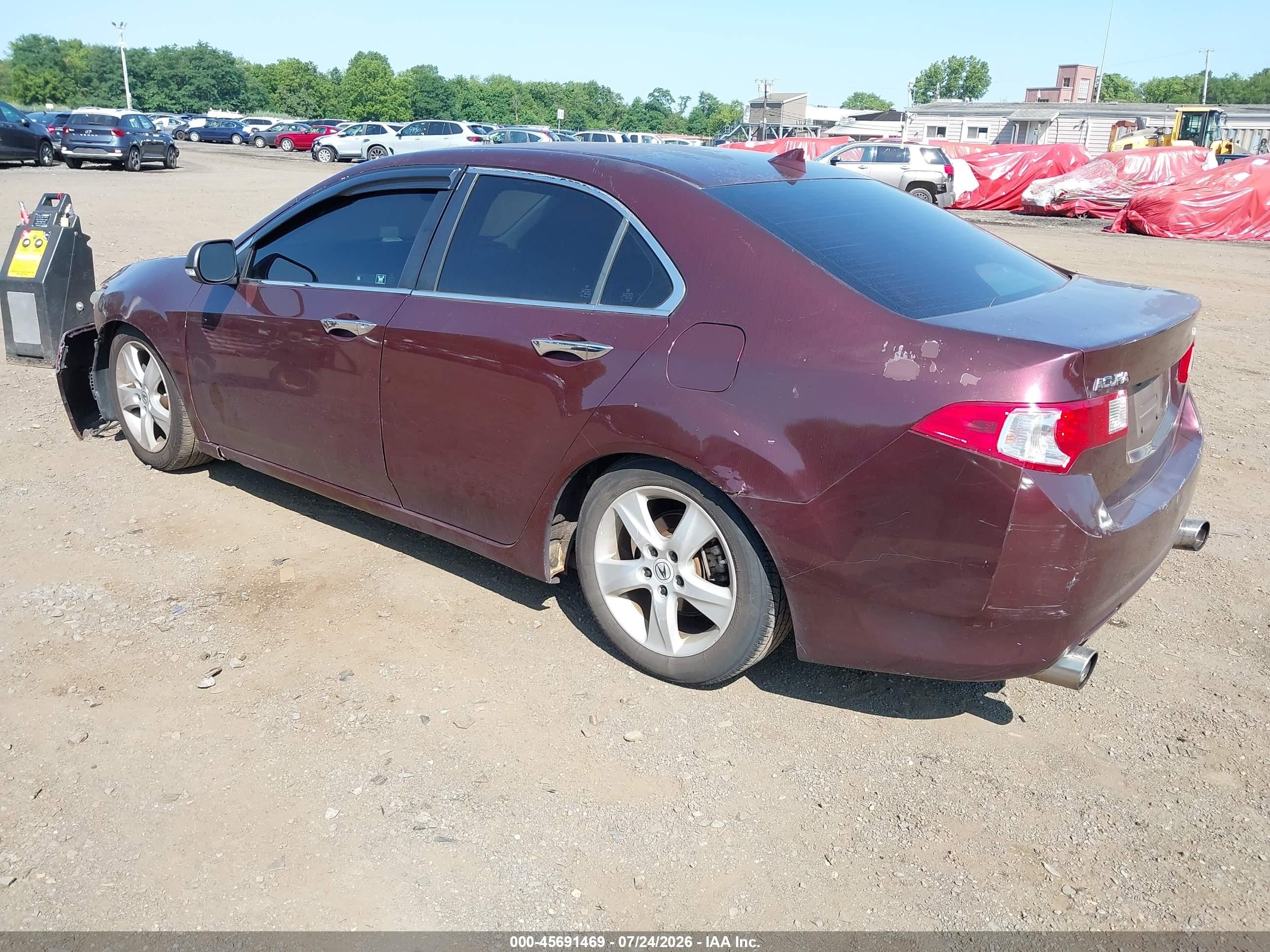 2010 Acura Tsx 2.4 Burgundy vin: JH4CU2F63AC007984