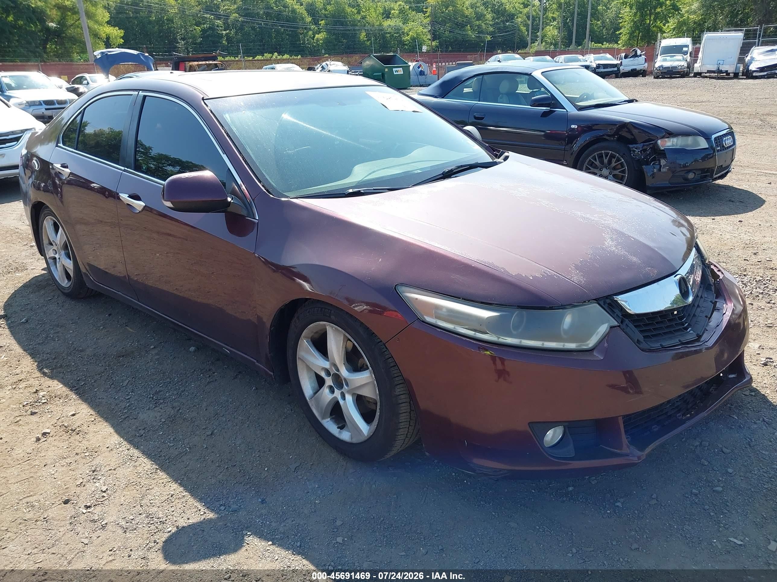 2010 Acura Tsx 2.4 Burgundy vin: JH4CU2F63AC007984