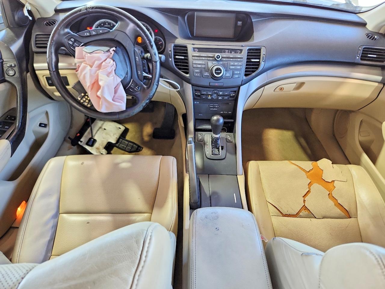 2010 Acura Tsx Белый vin: JH4CU2F63AC009282