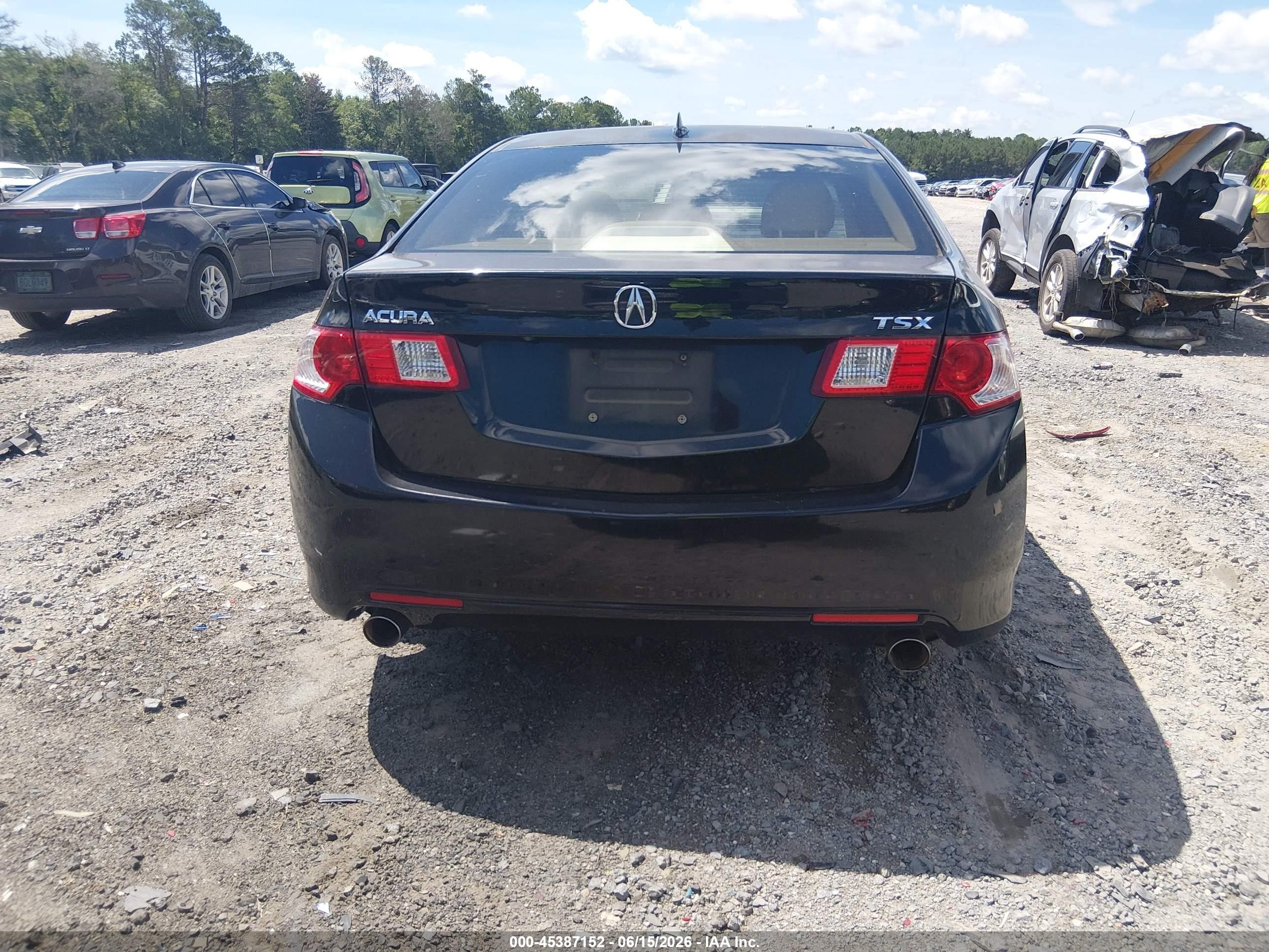 2010 Acura Tsx 2.4 Black vin: JH4CU2F63AC041231