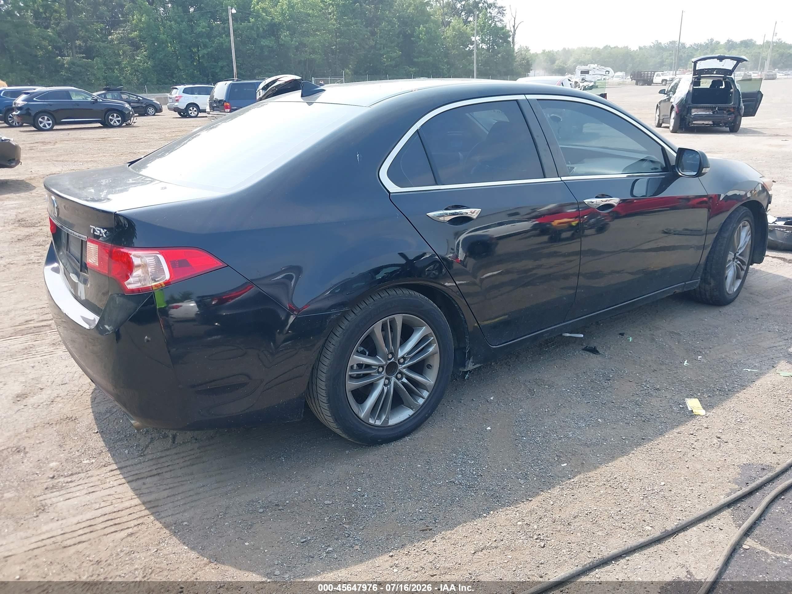 2011 Acura Tsx 2.4 Black vin: JH4CU2F63BC013298