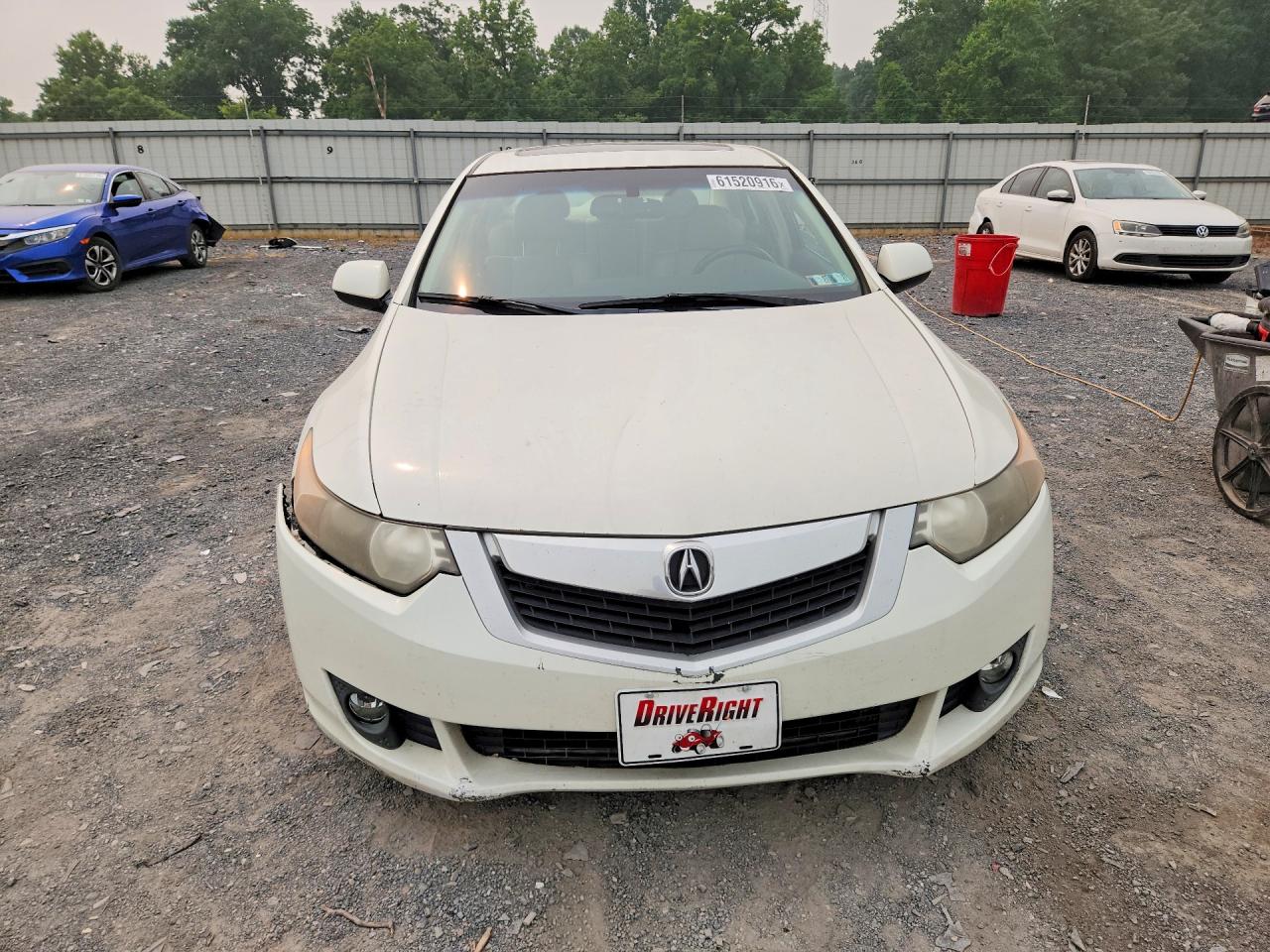 2010 Acura Tsx White vin: JH4CU2F64AC002163