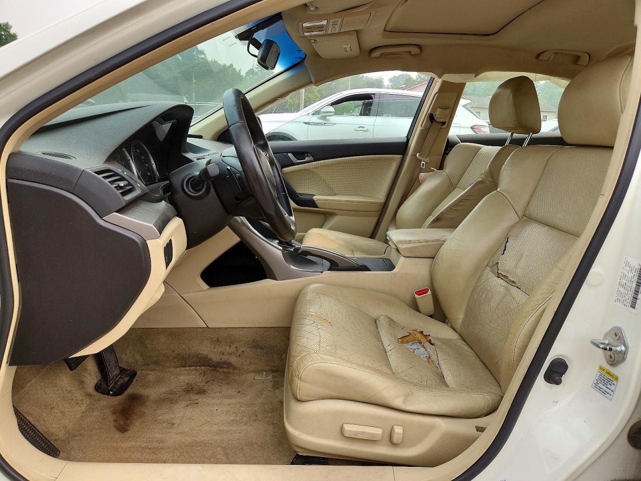 2010 Acura Tsx White vin: JH4CU2F64AC002163