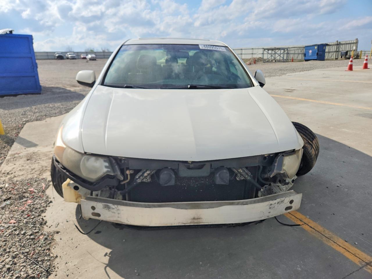 2010 Acura Tsx White vin: JH4CU2F64AC017441