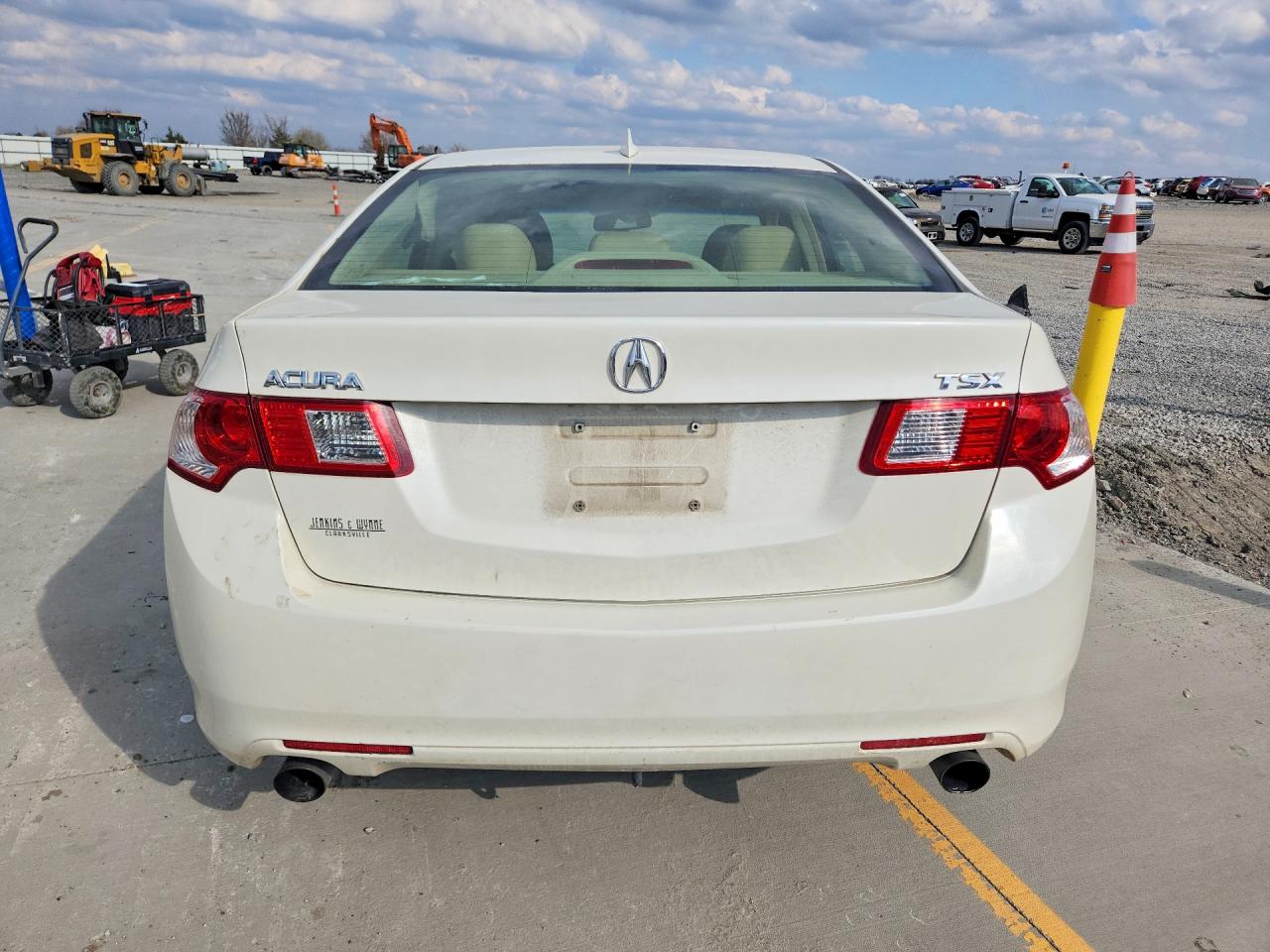 2010 Acura Tsx White vin: JH4CU2F64AC017441
