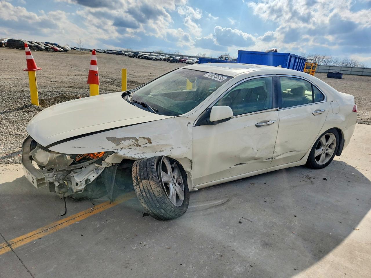 2010 Acura Tsx White vin: JH4CU2F64AC017441