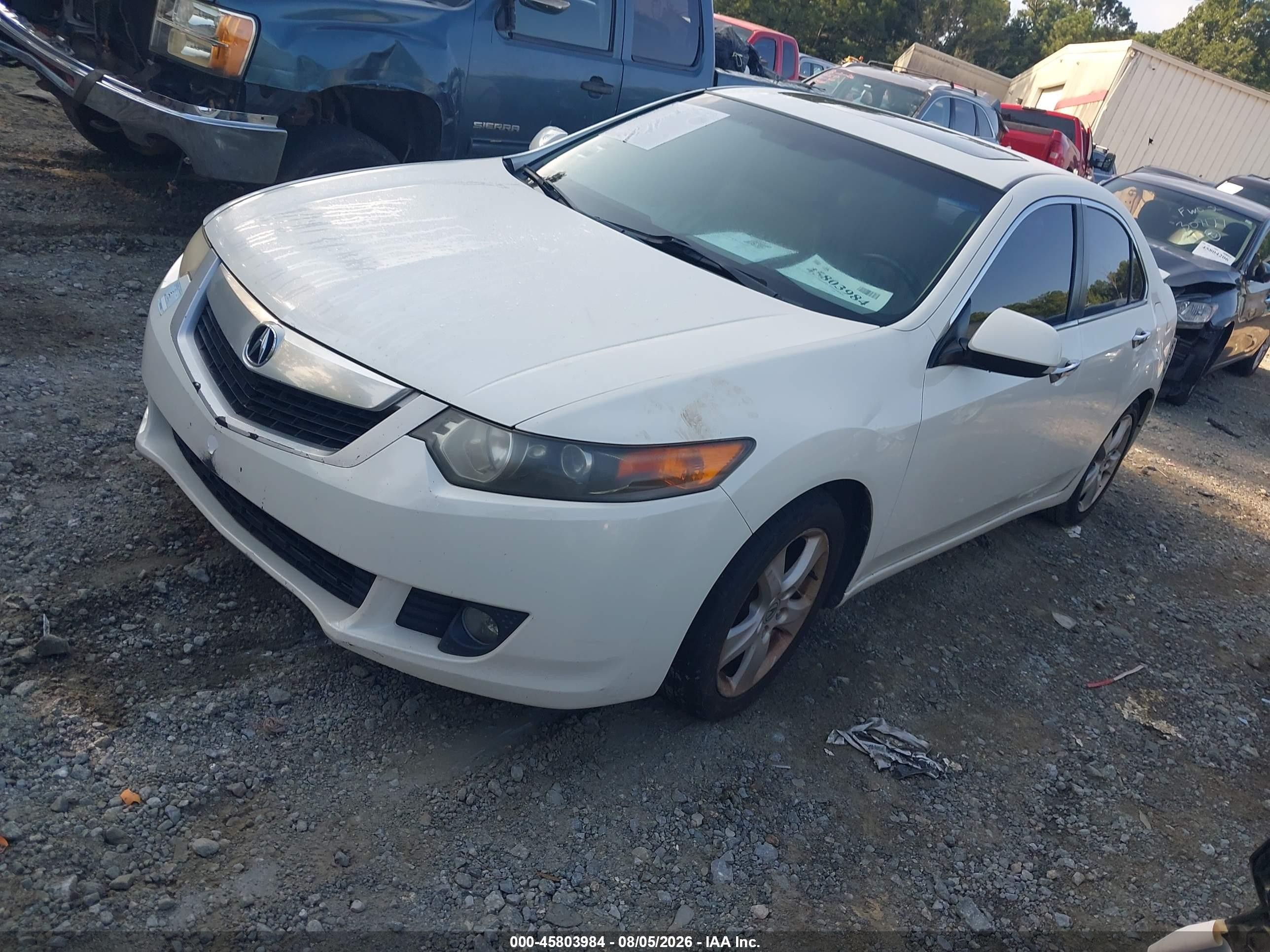 2010 Acura Tsx 2.4 White vin: JH4CU2F64AC042629