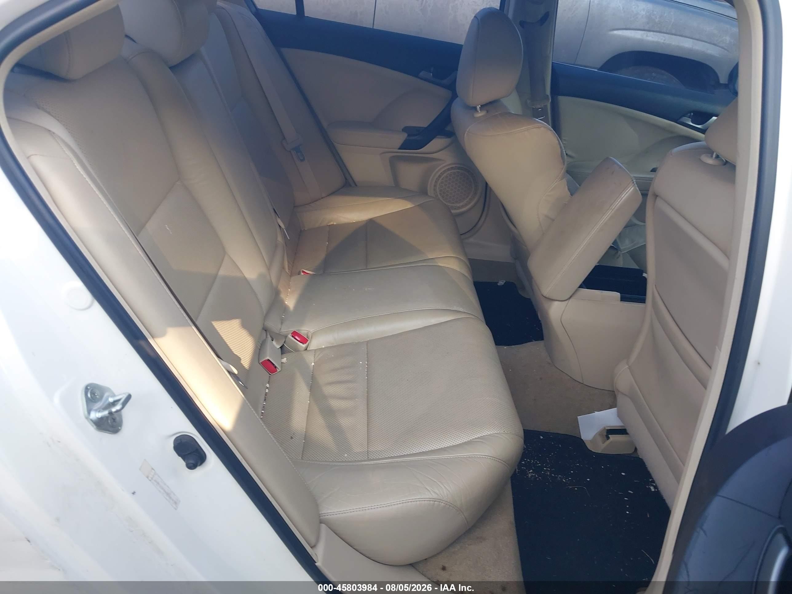 2010 Acura Tsx 2.4 White vin: JH4CU2F64AC042629