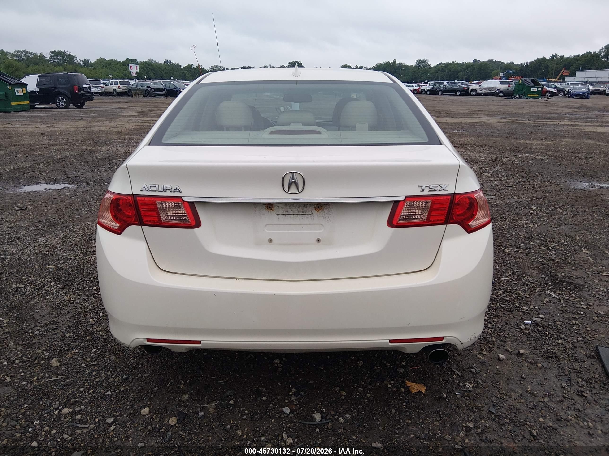 2011 Acura Tsx 2.4 White vin: JH4CU2F64BC012306
