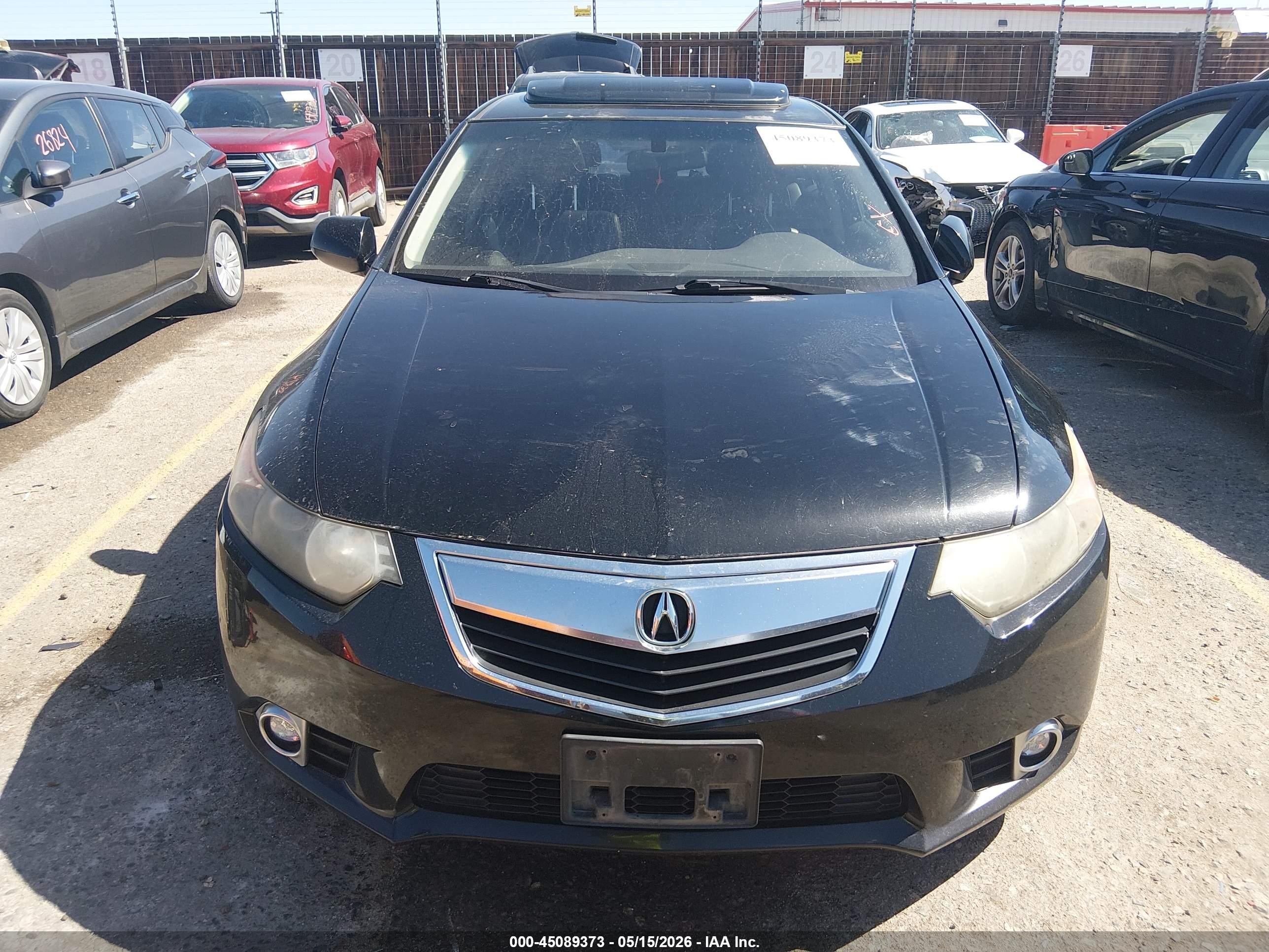 2012 Acura Tsx 2.4 Черный vin: JH4CU2F64CC001081